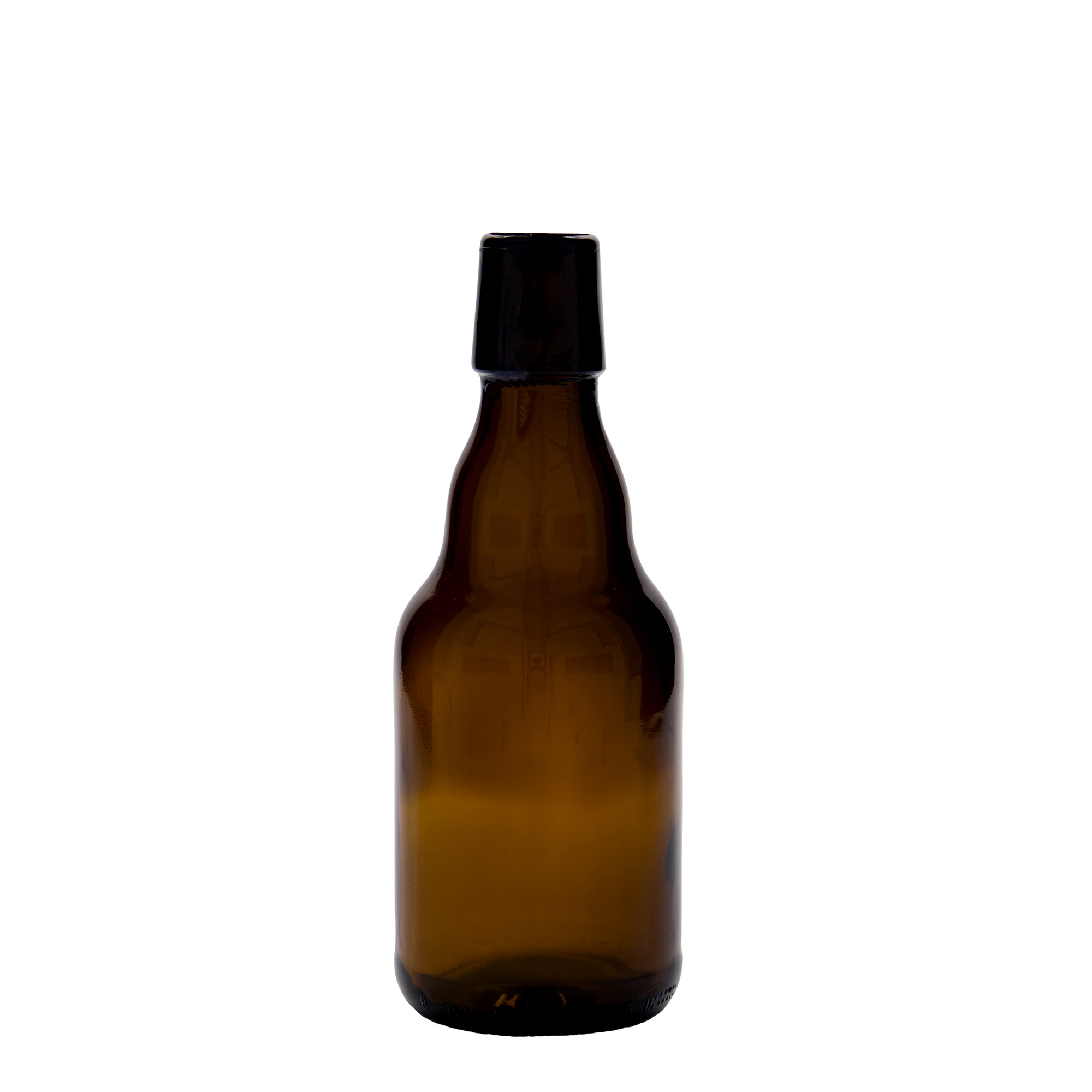Botella de cerveza de 330 ml 'Steinie', vidrio, marrón, boca: cierre de palanca Botella de cerveza de 330 ml 'Steinie', vidrio, marrón, boca: cierre de palanca