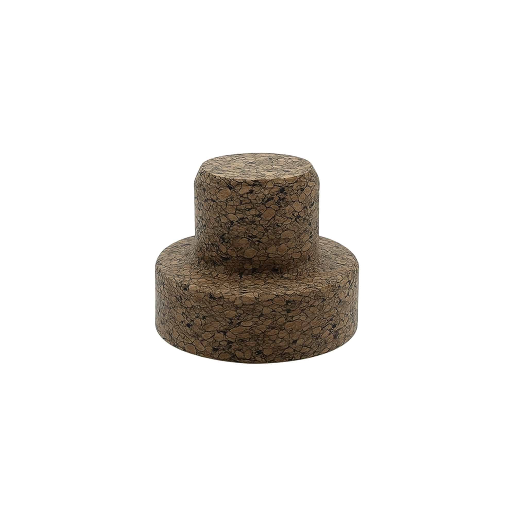 Tapón de corcho 'Sharp' 22,5 mm, Corkcoal, para boca: corcho de boca plana