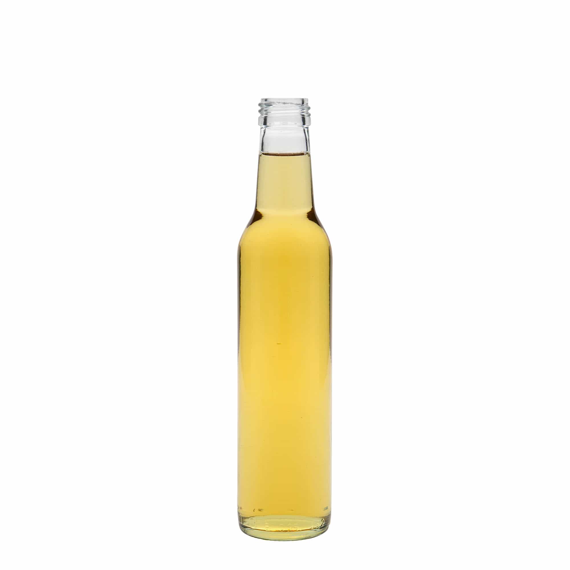 Botella de vidrio de 250 ml 'Cilindrica', boca: PP 28