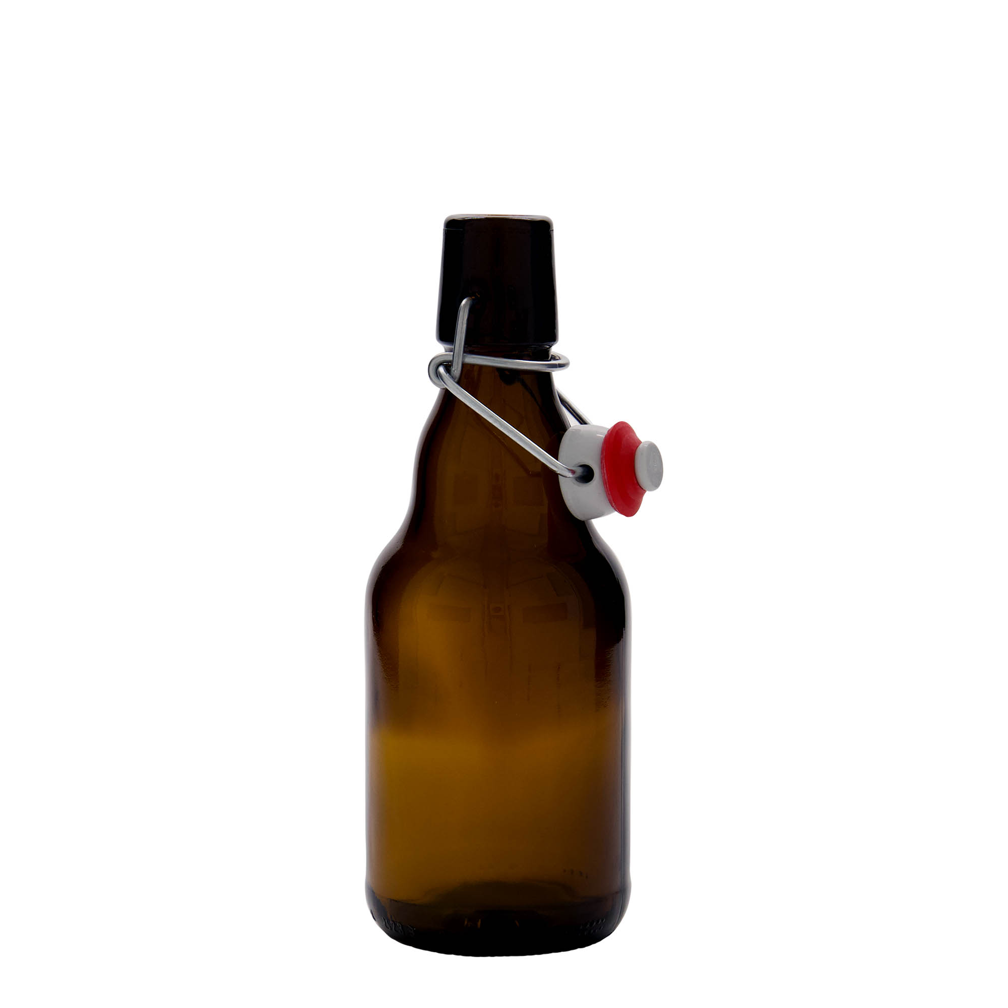 Botella de cerveza de 330 ml 'Steinie', vidrio, marrón, boca: cierre de palanca