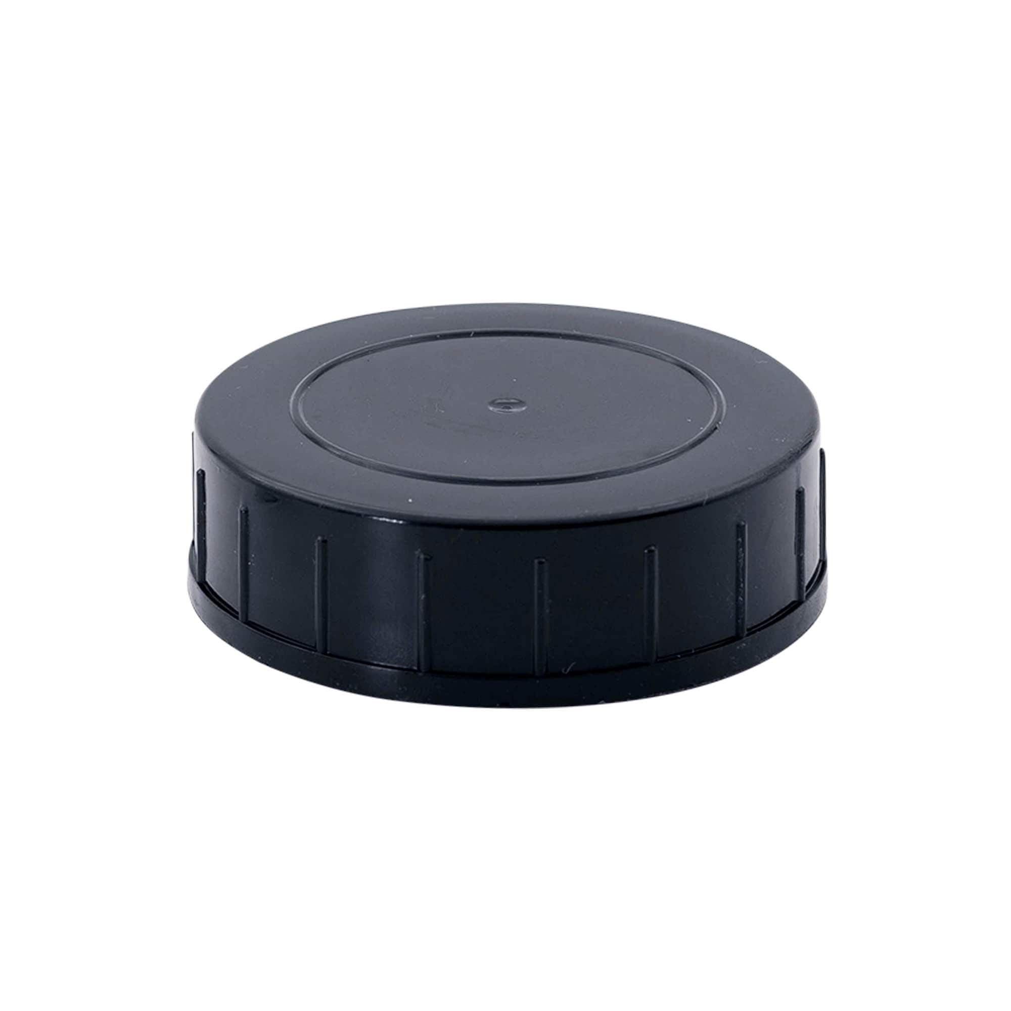 Tapón roscado, plástico PP, negro, para boca: DIN 55