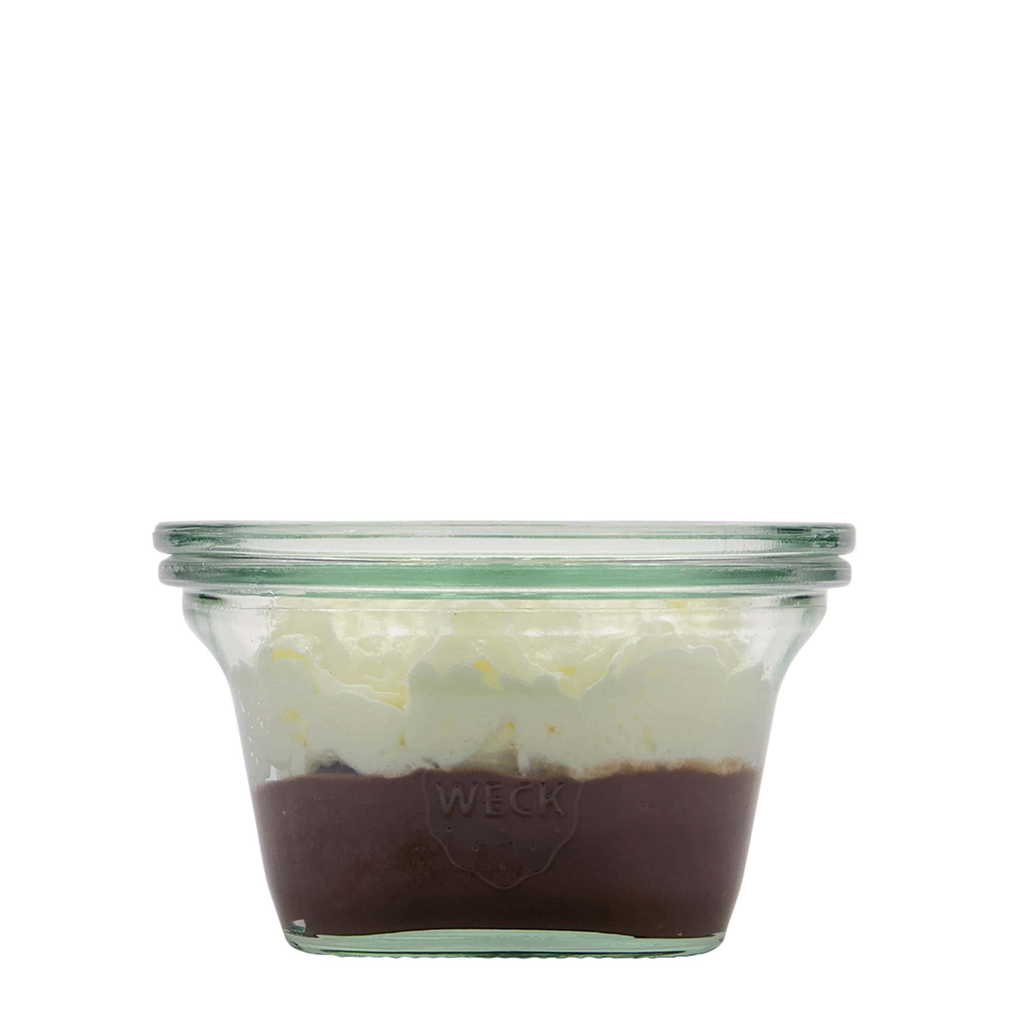 290 ml WECK-Quadroglas, cuadrado, boca: borde redondo