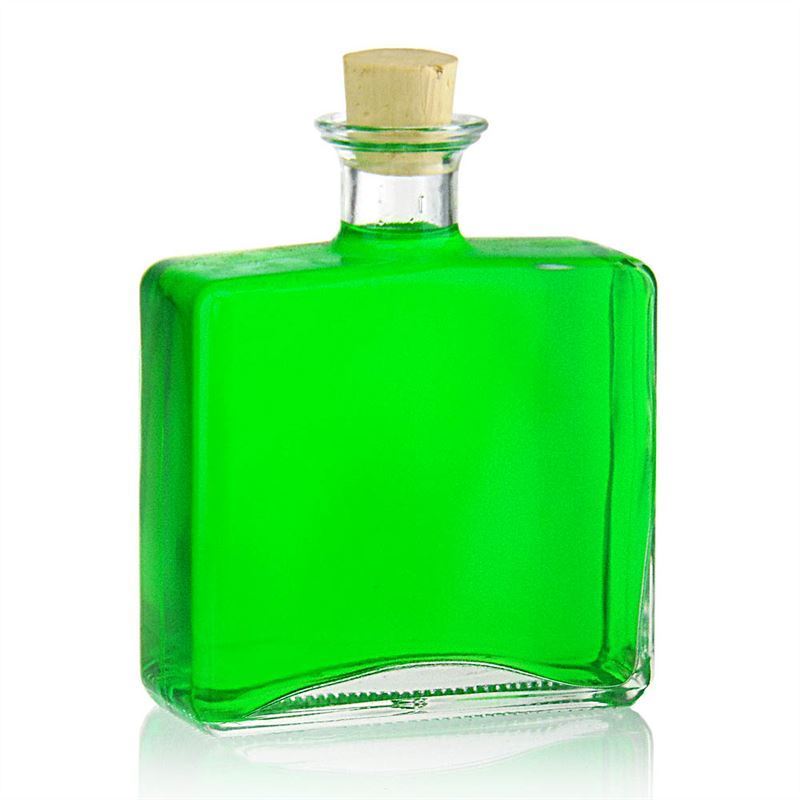 Botella de vidrio de 500 ml 'Julia', rectangular, boca: corcho Botella de vidrio de 500 ml 'Julia', rectangular, boca: corcho