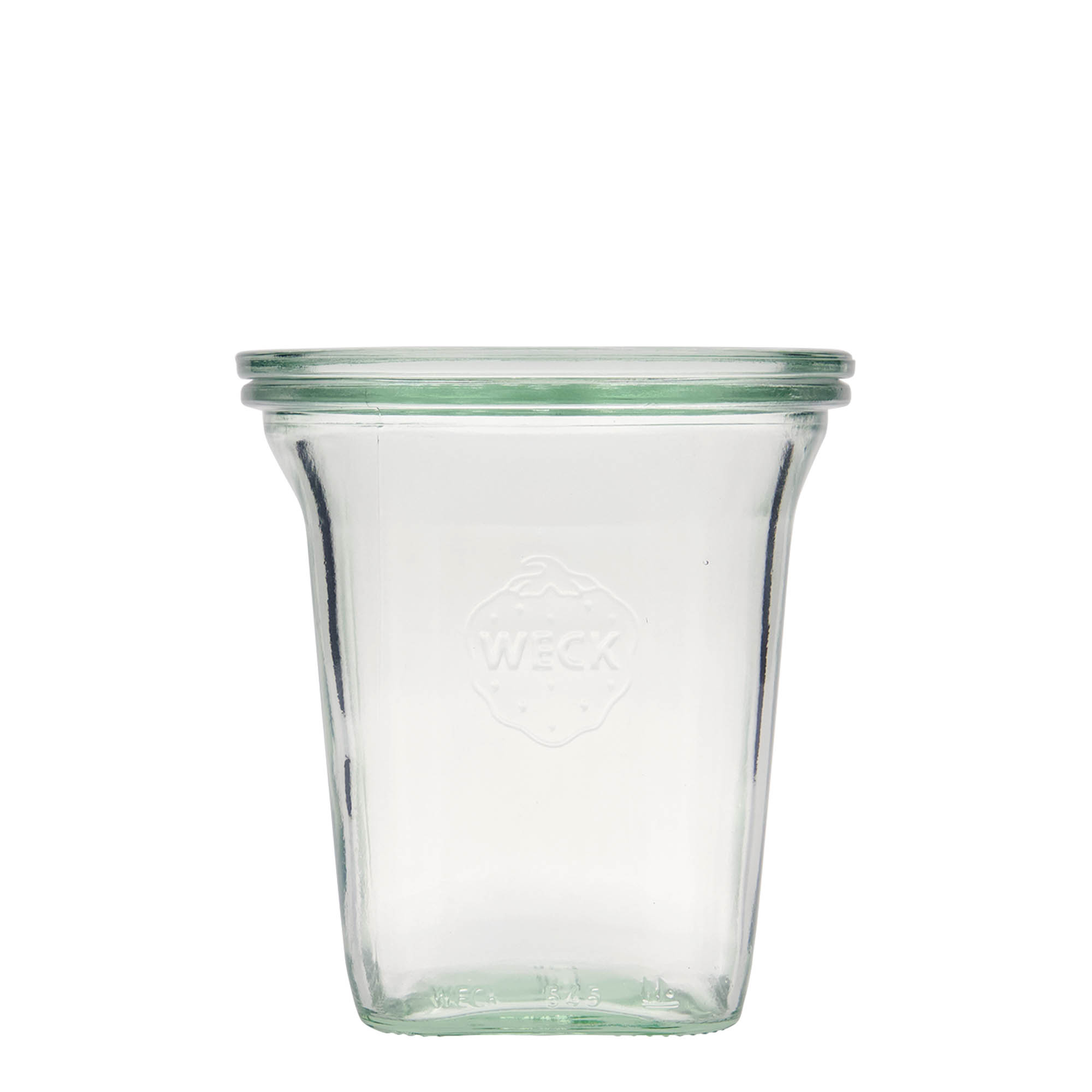 545 ml WECK vaso cuadrado Quadroglas, boca: borde redondo 545 ml WECK vaso cuadrado Quadroglas, boca: borde redondo