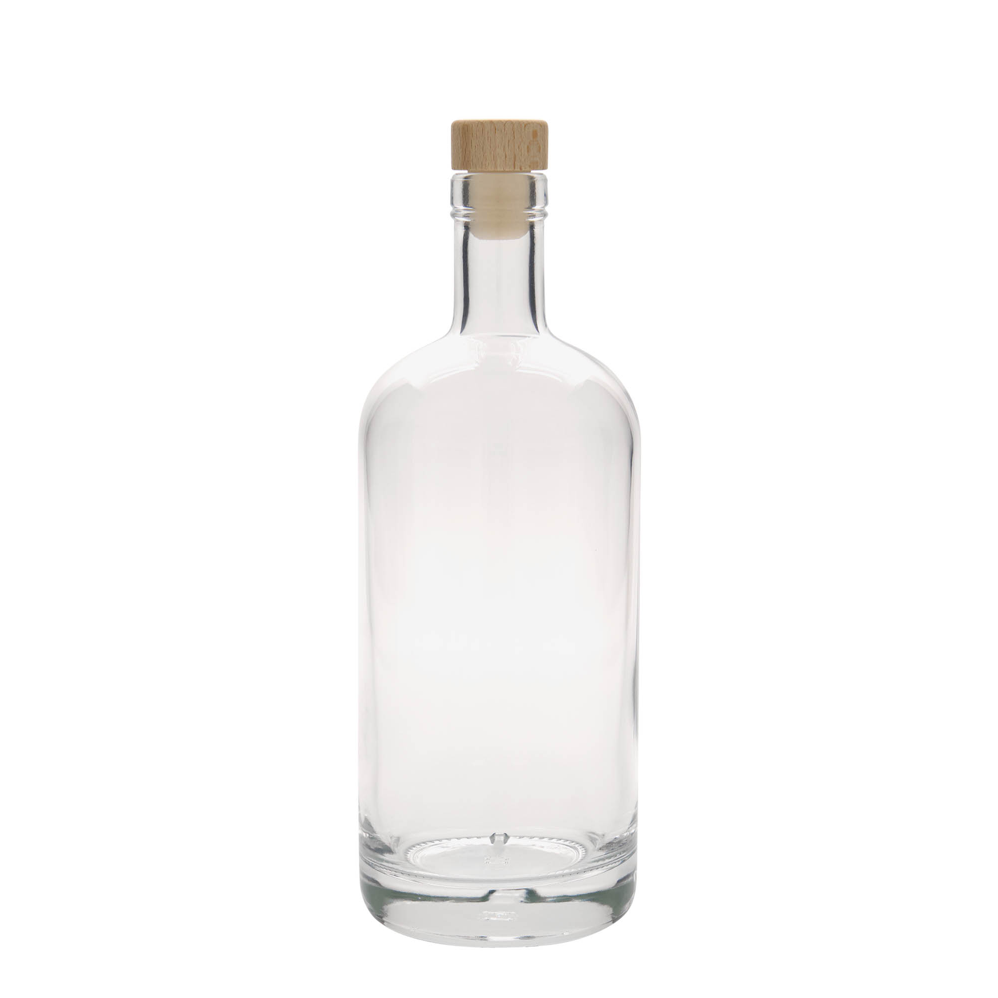 Botella de vidrio 'Linea Uno' de 700 ml, boca: corcho
