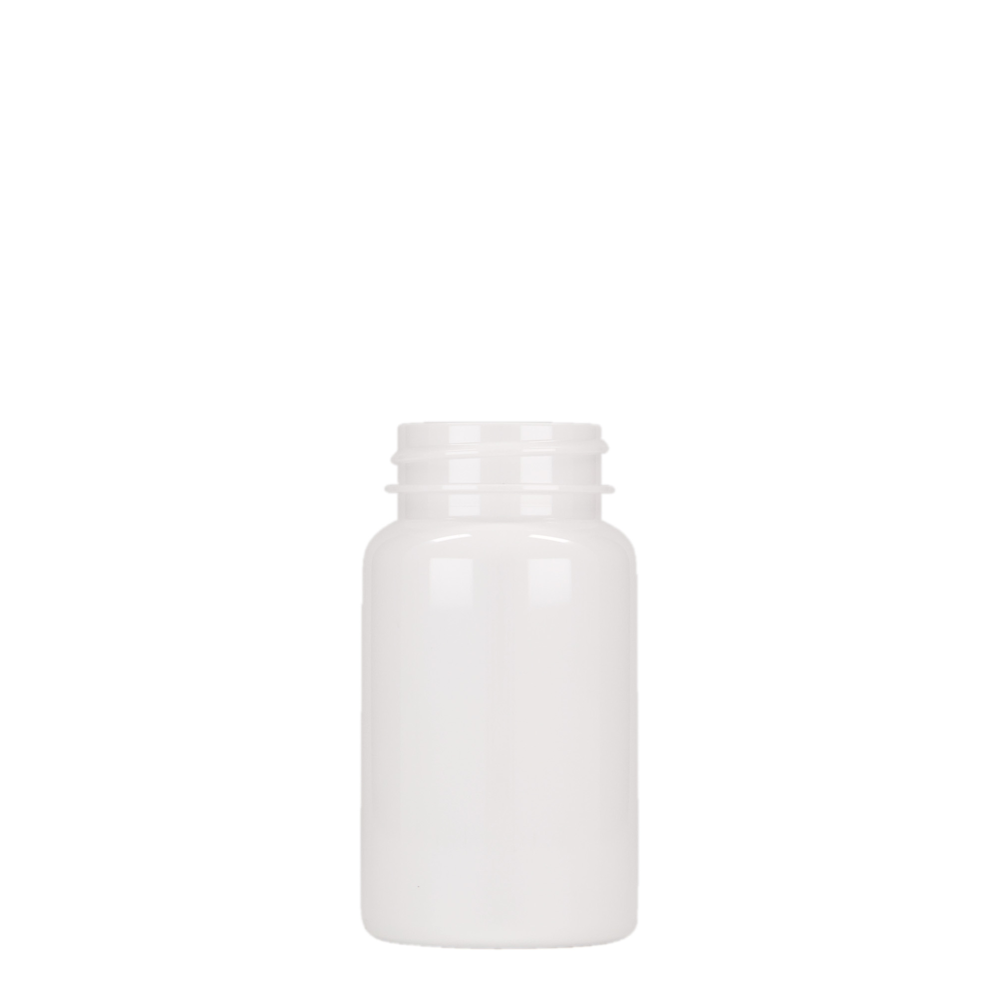 Bote Packer de PET de 100 ml, plástico, blanco, boca: GPI 38/400