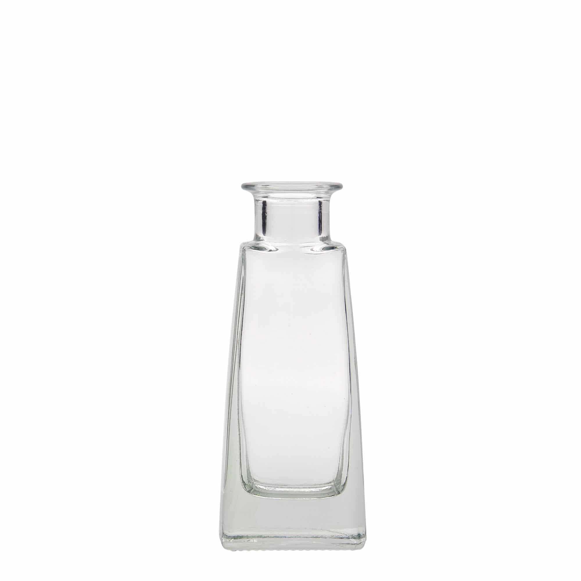 Botella de vidrio 'Timmy' de 100 ml, rectangular, boca: corcho Botella de vidrio 'Timmy' de 100 ml, rectangular, boca: corcho