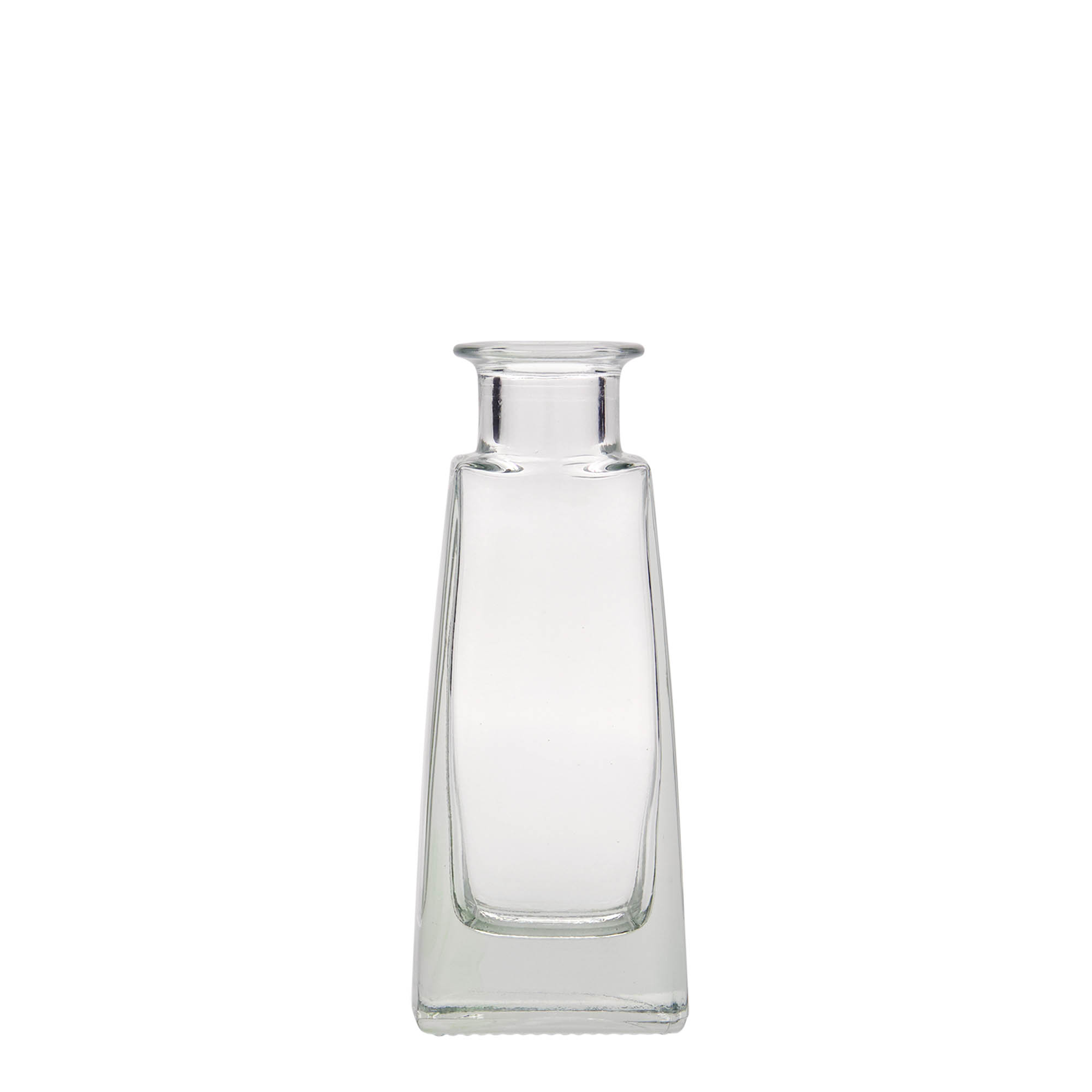 Botella de vidrio de 100 ml 'Timmy', rectangular, boca: corcho Botella de vidrio de 100 ml 'Timmy', rectangular, boca: corcho
