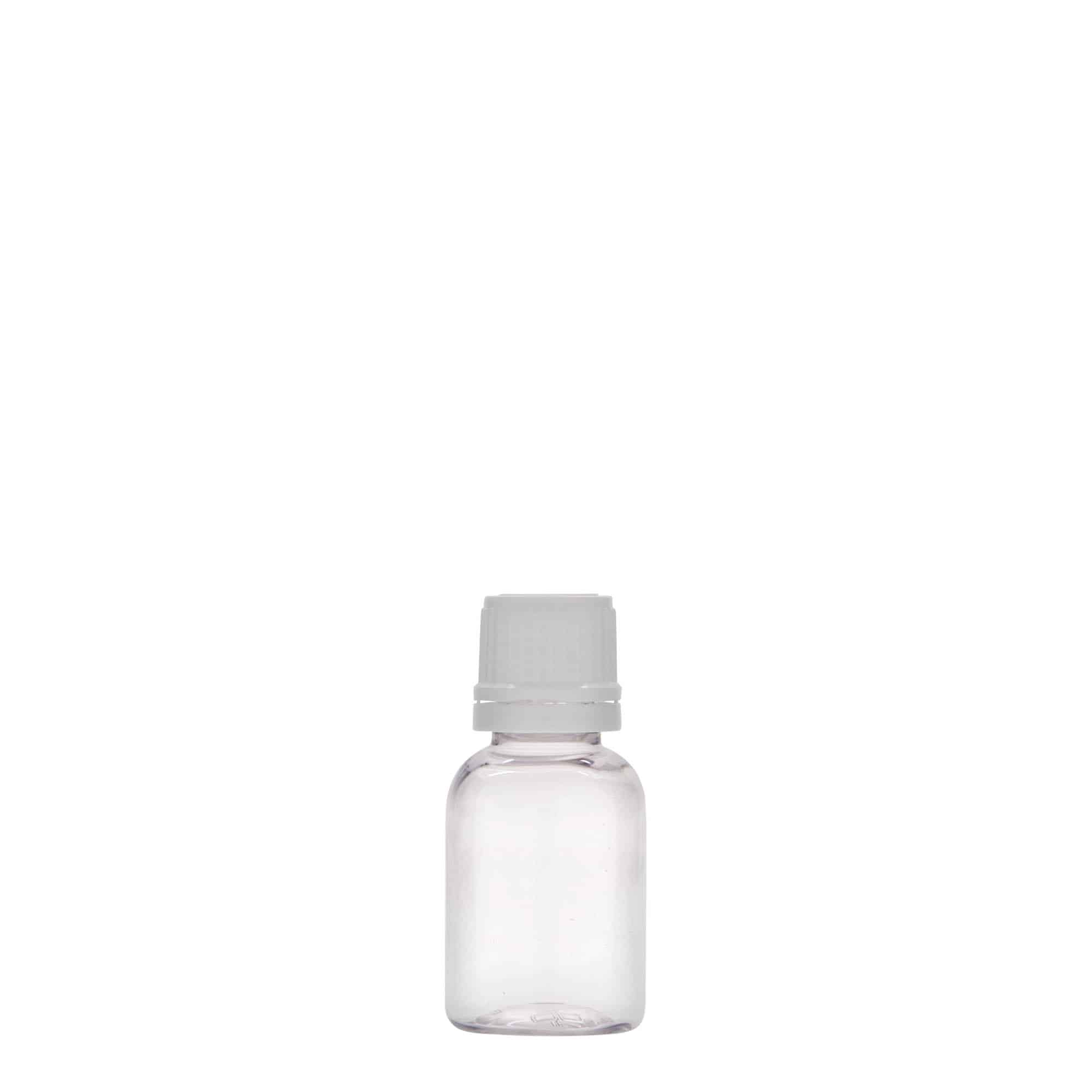 Botella médica PET de 20 ml 'Easy Living', plástico, boca: DIN 18