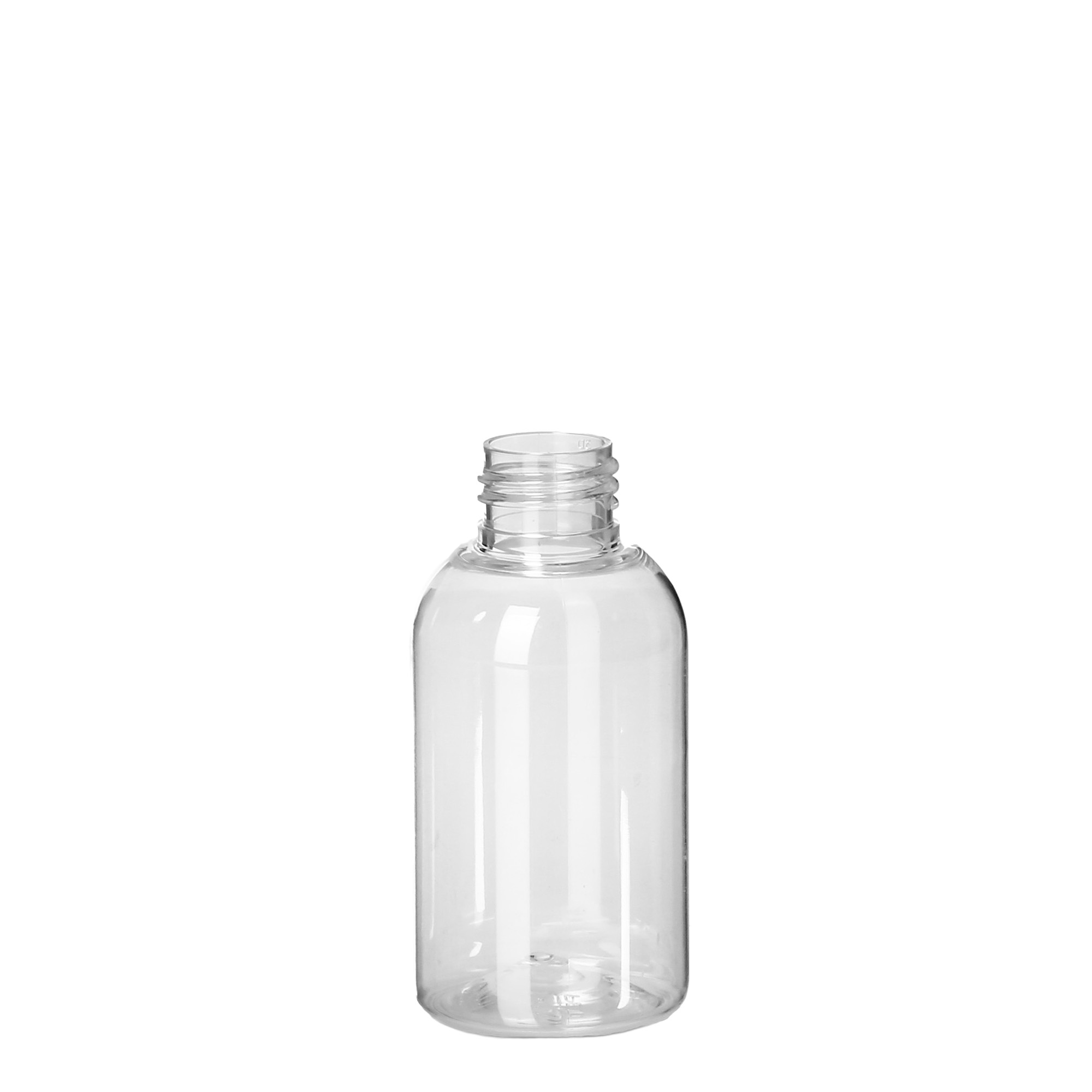 Botella PET de 100 ml «Boston», plástico, boca: 24/410