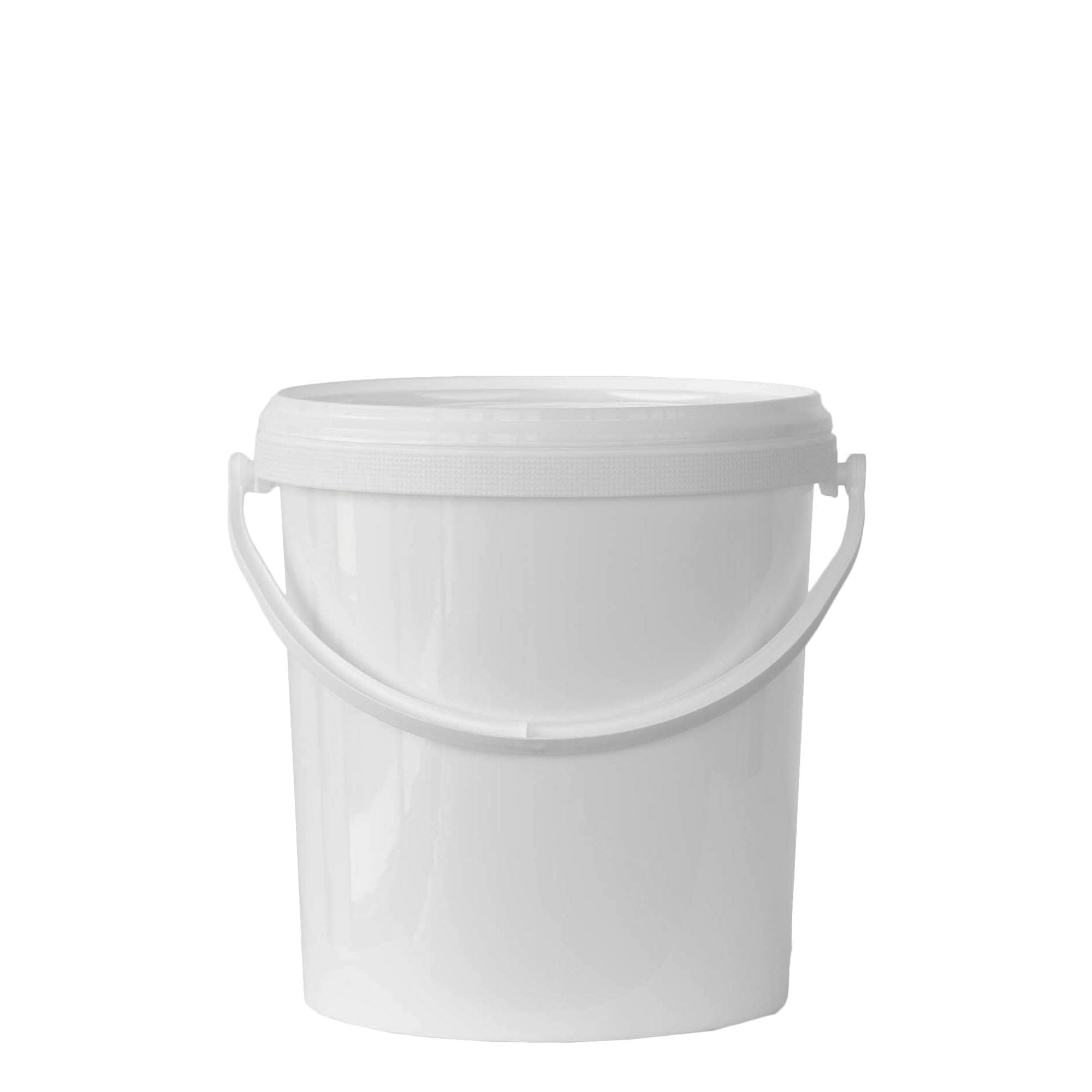 Cubo de 6 l, plástico de PP, blanco