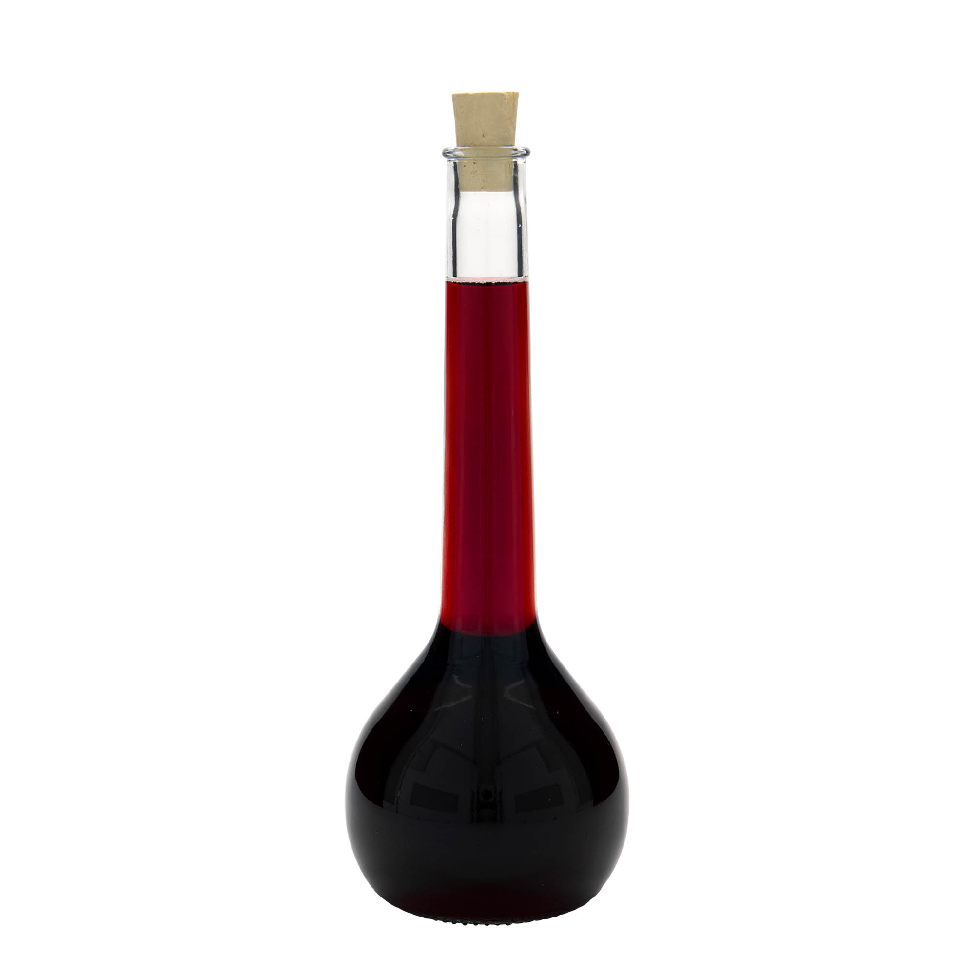 Botella de vidrio de 500 ml 'Tulipano', boca: corcho