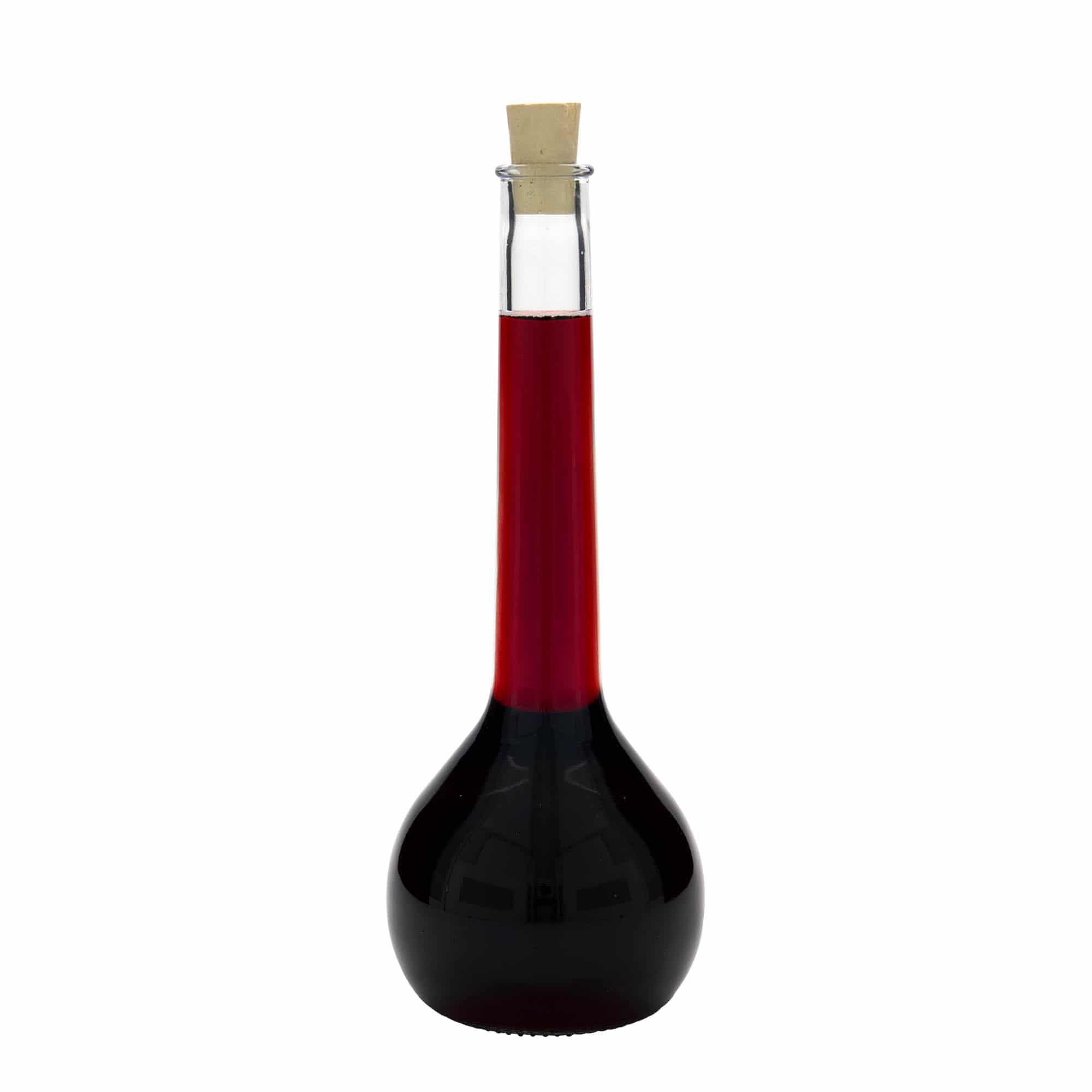 Botella de vidrio de 500 ml 'Tulipano', boca: corcho