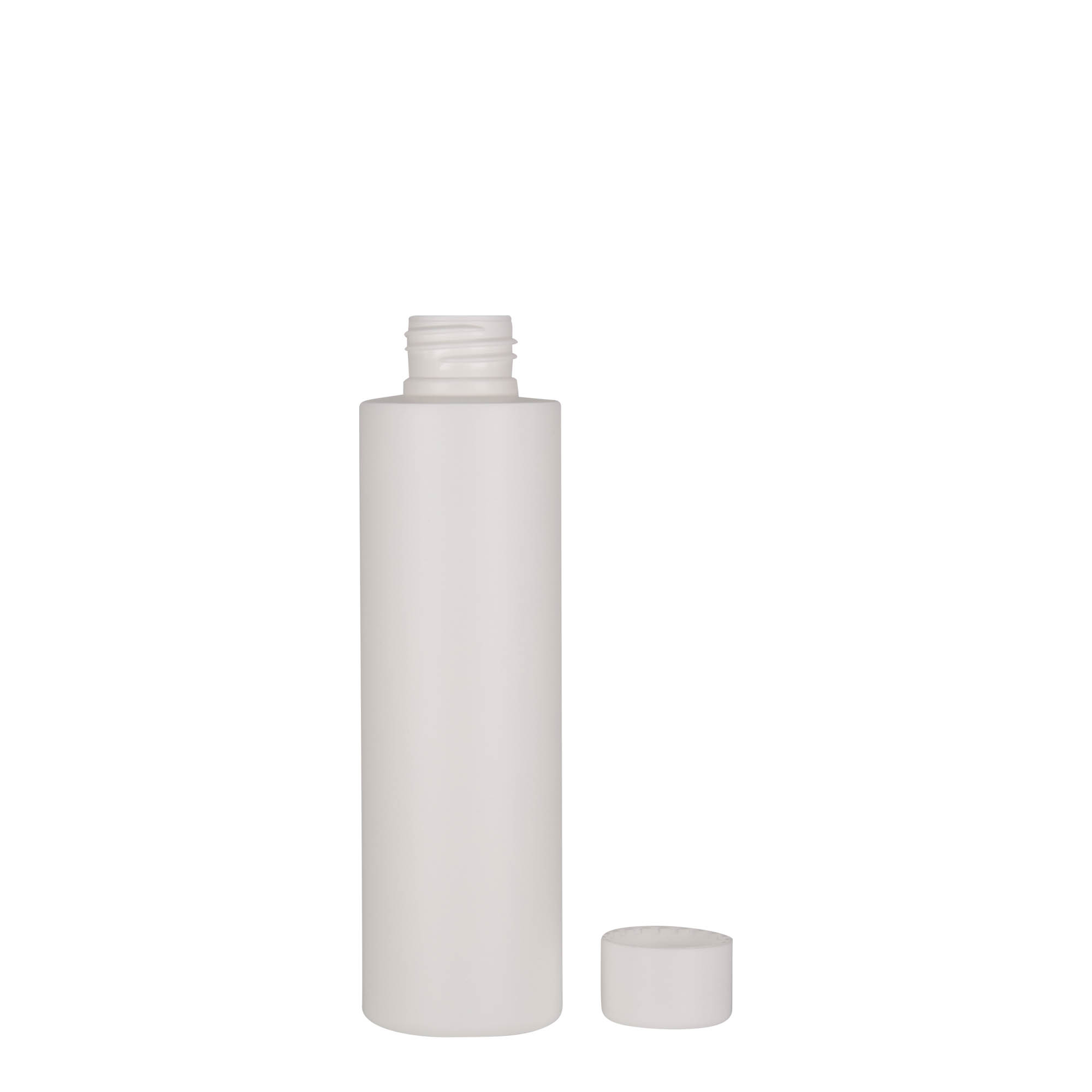 Botella de plástico de 150 ml 'Pipe', HDPE, blanca, boca: 24/410