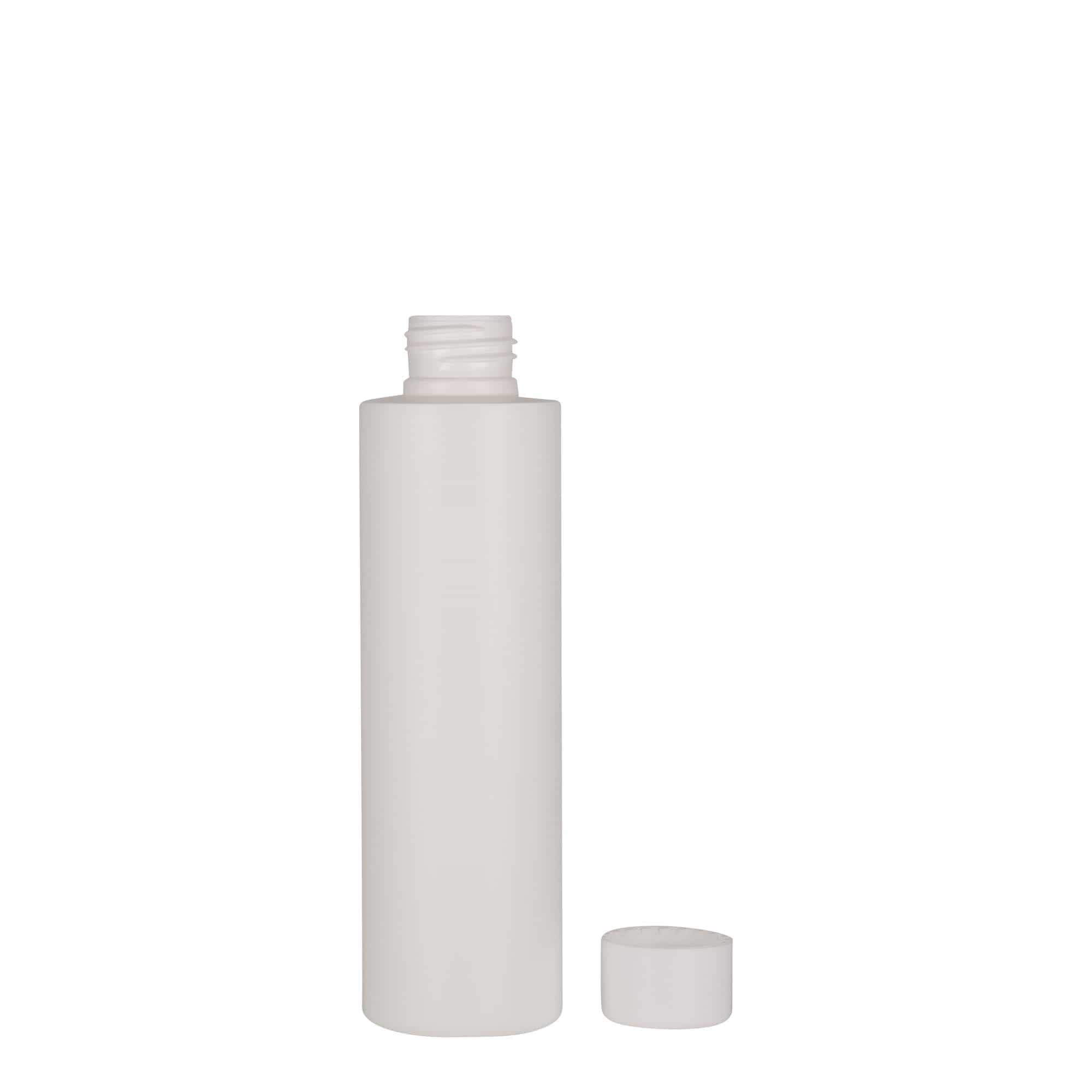 Botella de plástico de 150 ml 'Pipe', HDPE, blanca, boca: 24/410
