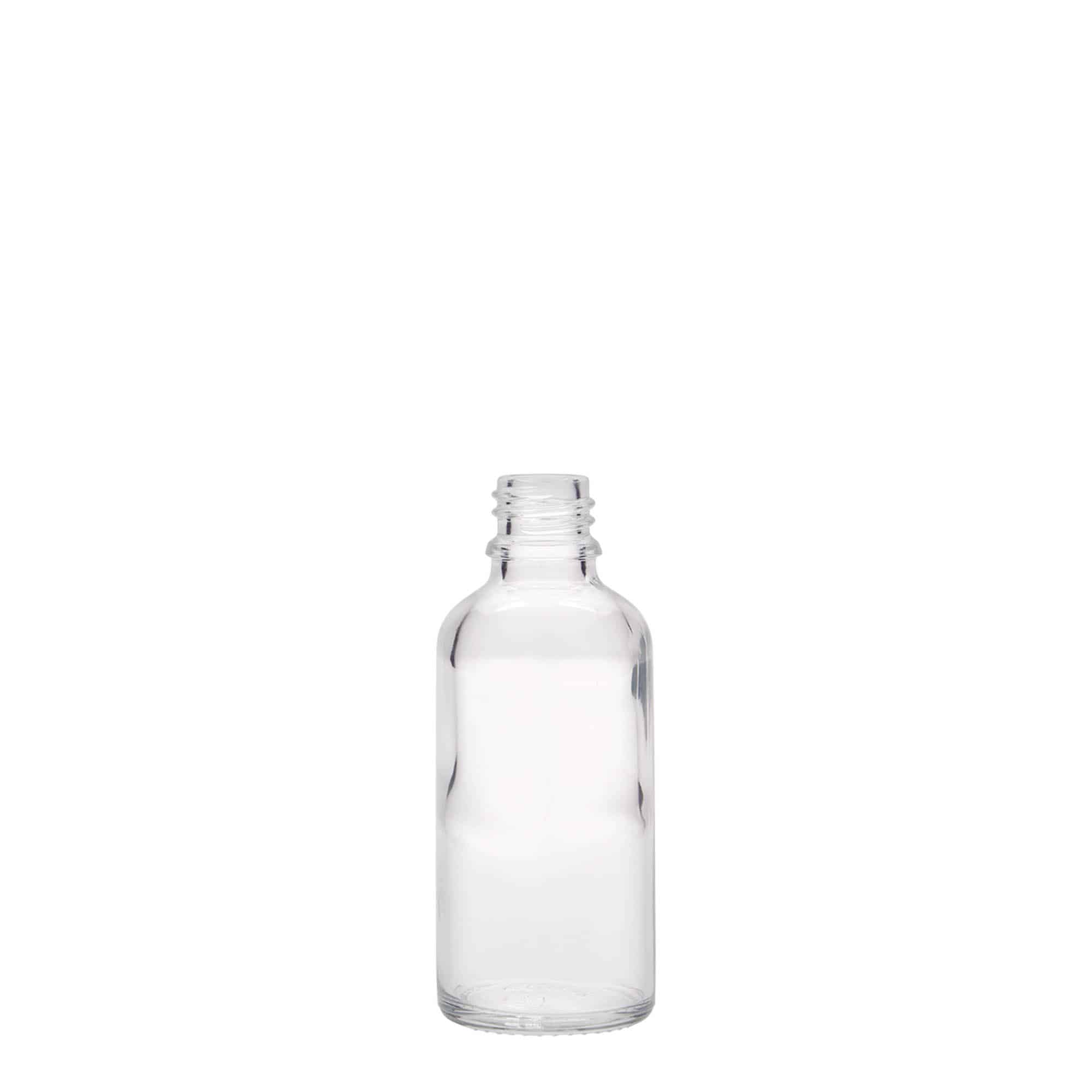 Frasco de medicamentos de 50 ml, vidrio, boca: DIN 18 Frasco de medicamentos de 50 ml, vidrio, boca: DIN 18