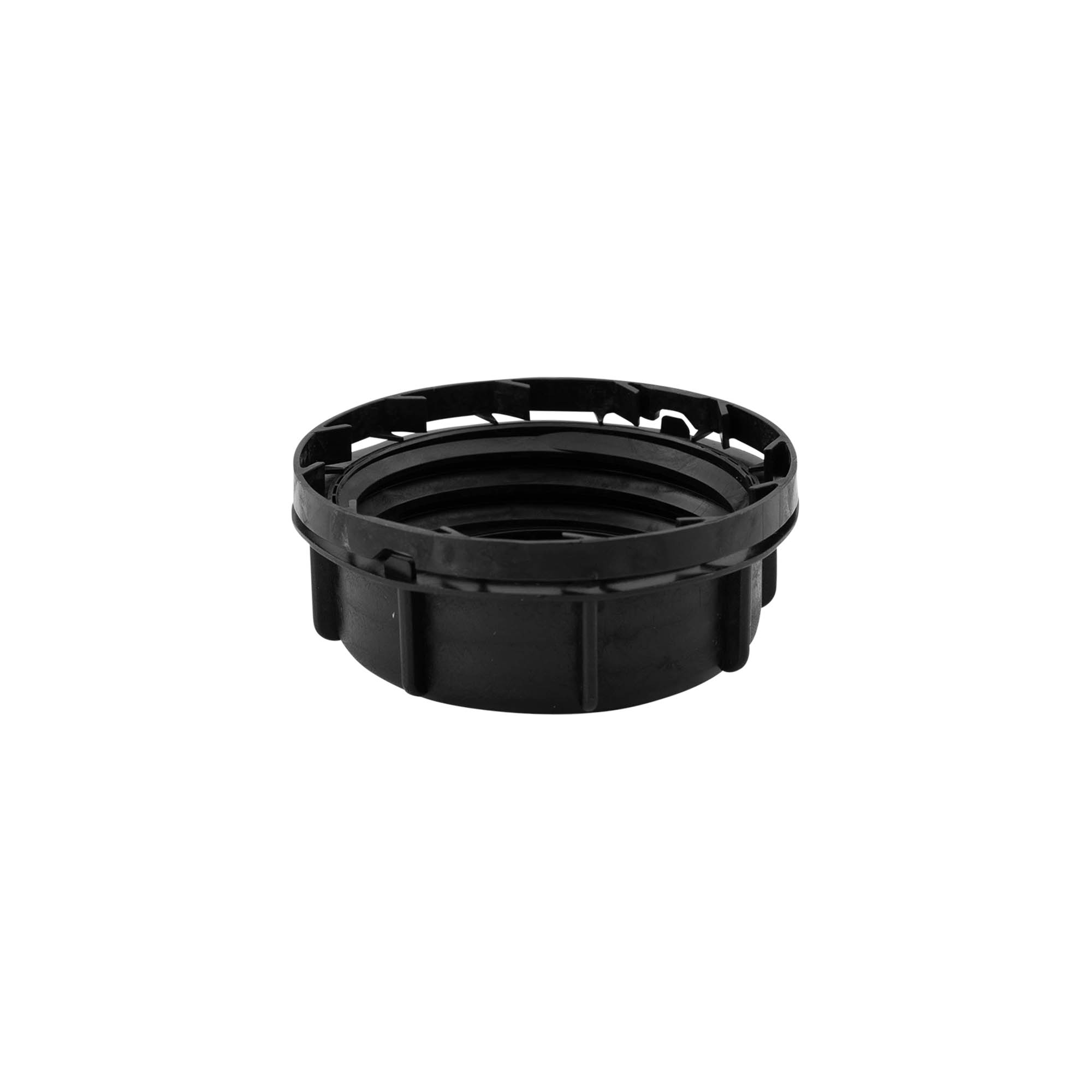 Tapa roscada, plástico PP, negro, para boca: ND60 Tapa roscada, plástico PP, negro, para boca: ND60