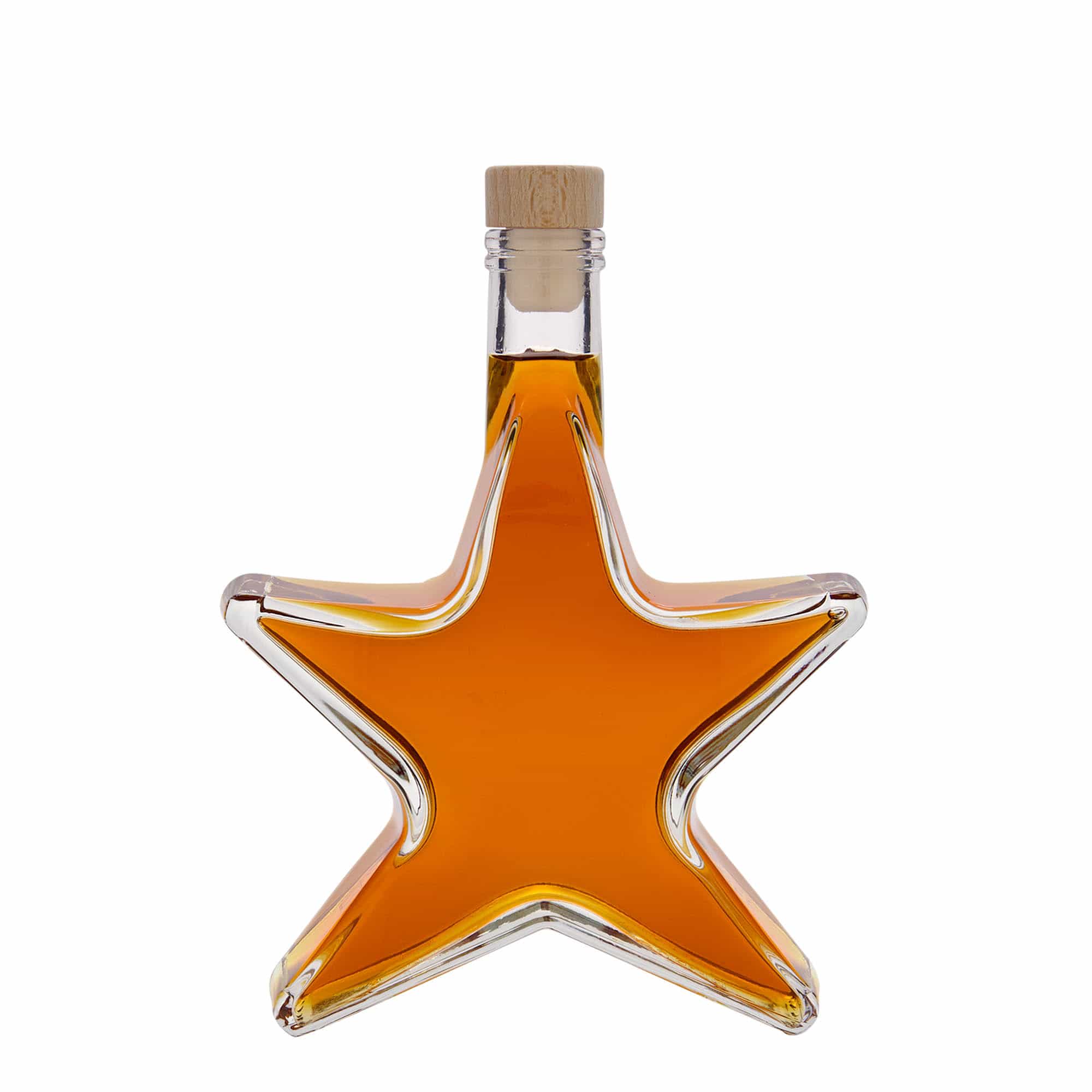 Botella de vidrio de 350 ml 'Estrella', boca: corcho