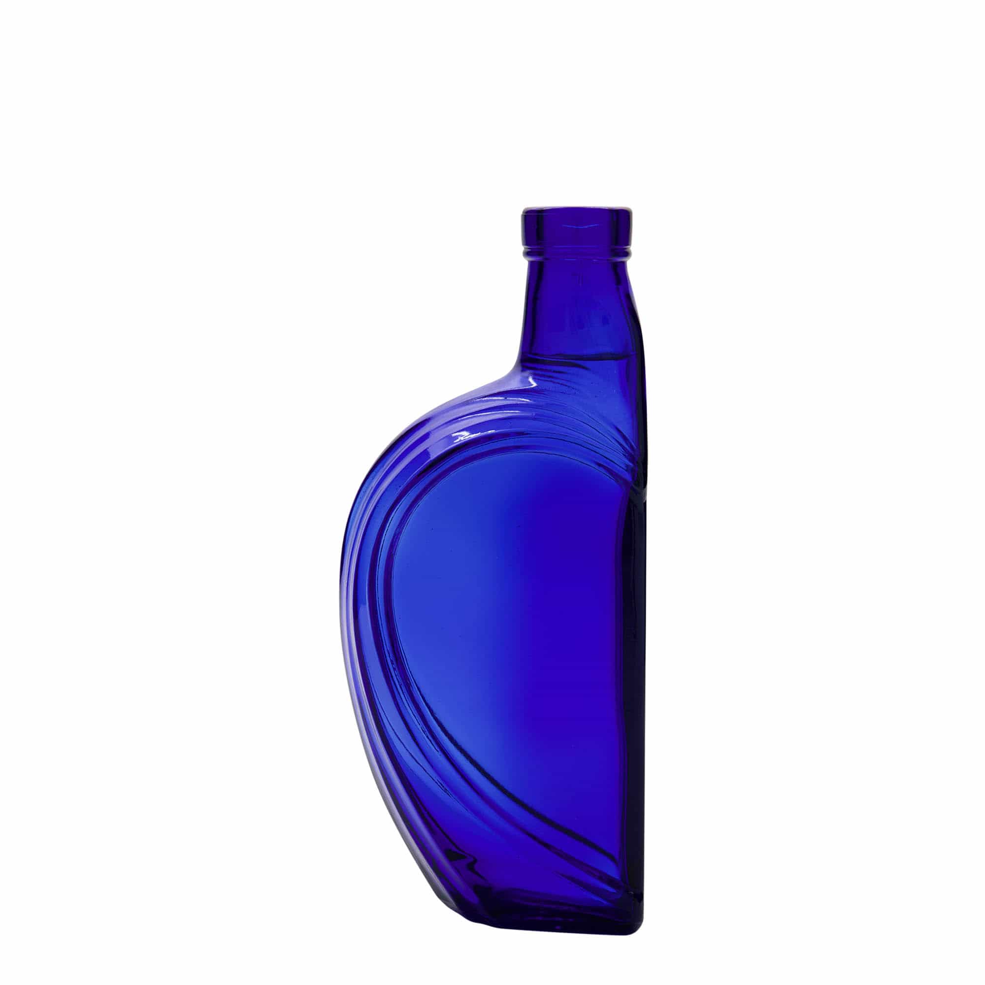 Botella de cristal de 375 ml 'Sweethearts', rectangular, azul real, boca: corcho Botella de cristal de 375 ml 'Sweethearts', rectangular, azul real, boca: corcho