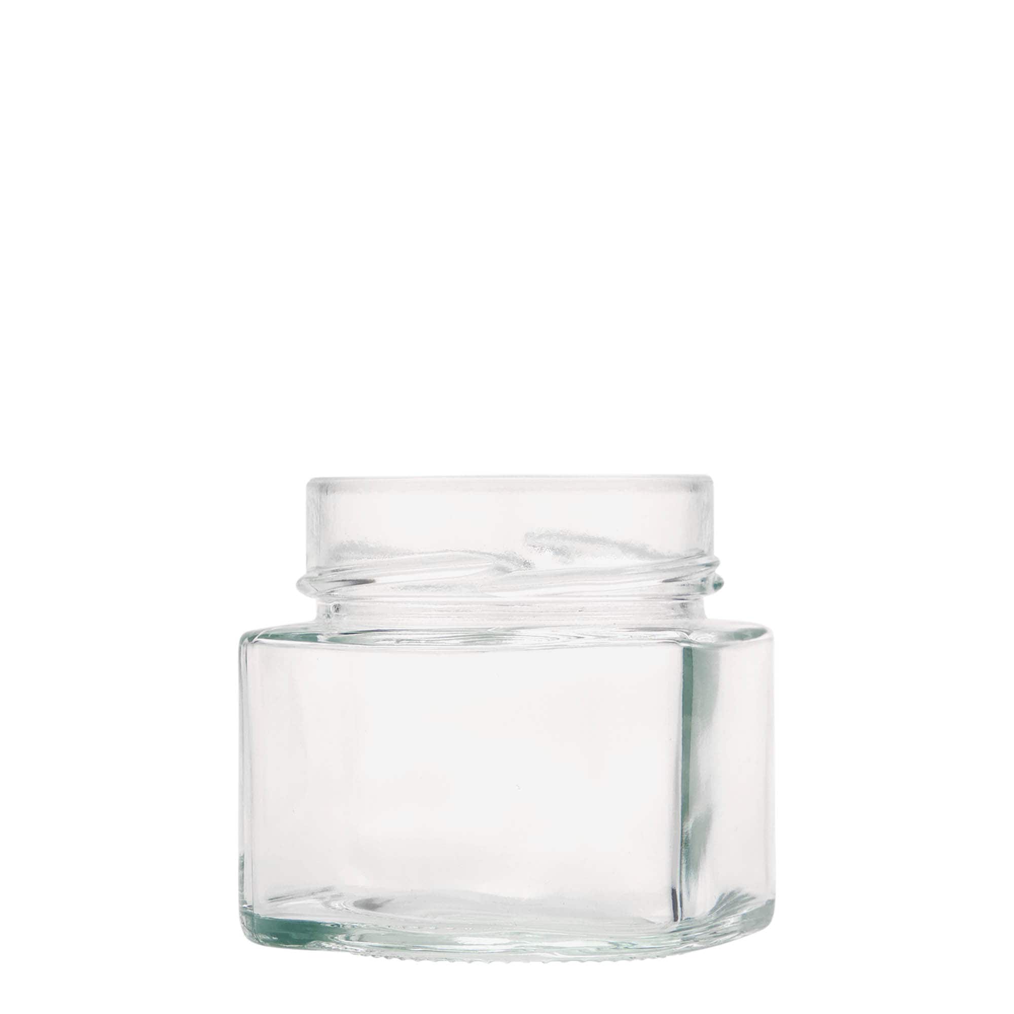 212 ml tarro cuadrado 'Kimba', boca: Extra-Deep-Twist-Off (EDTO 70)
