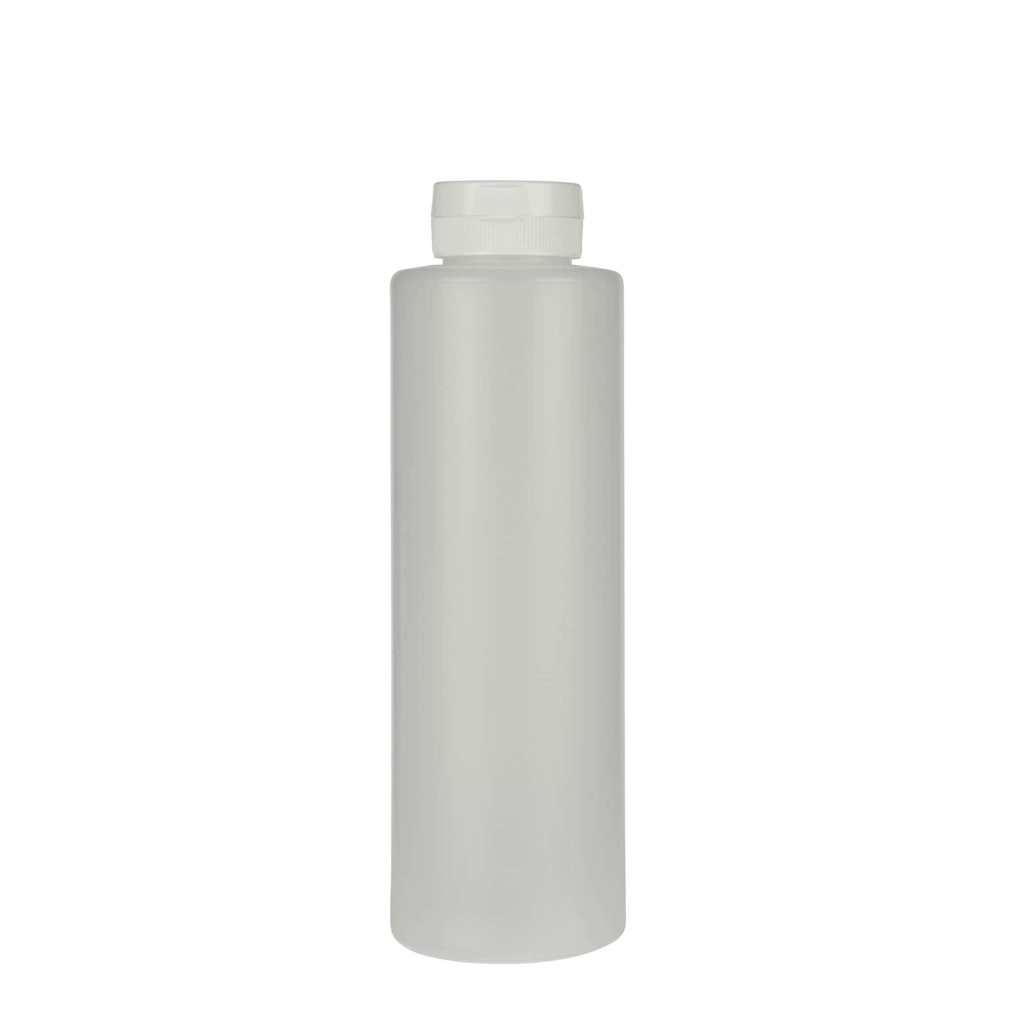 Botella para salsa de 500 ml, plástico LDPE, natural, boca: 38/400