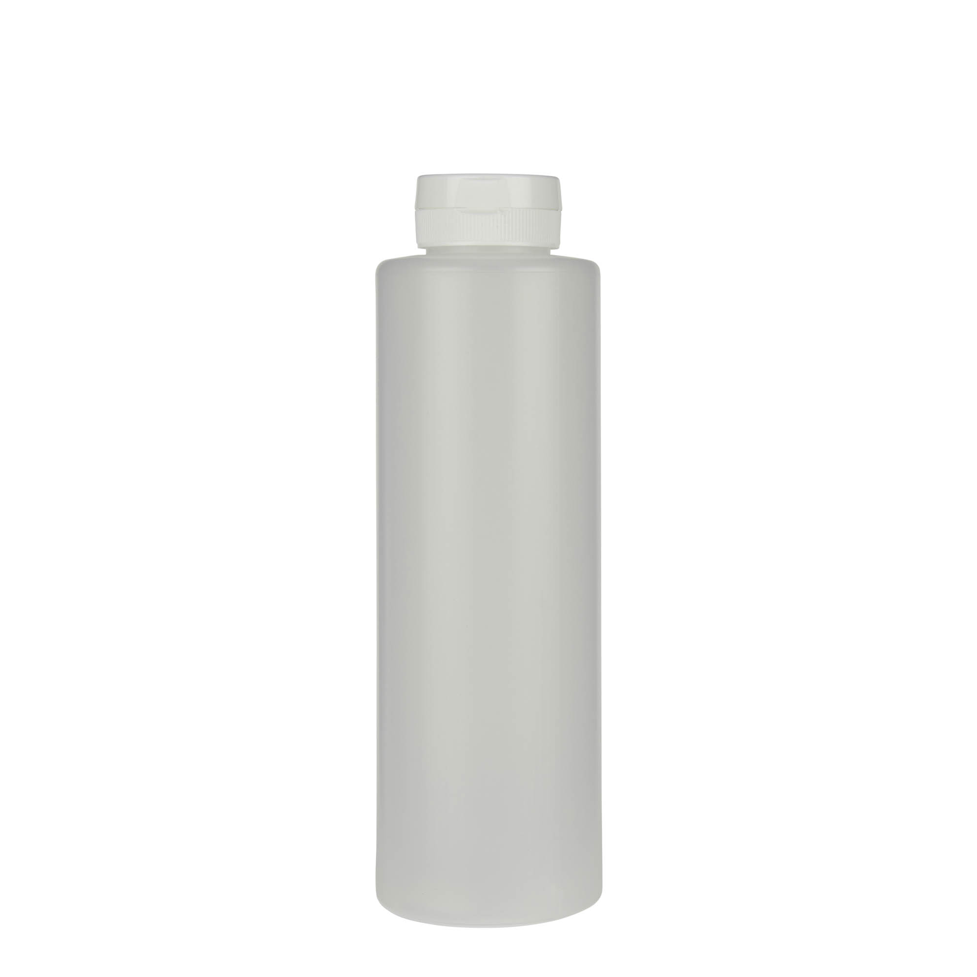 Botella para salsa de 500 ml, plástico LDPE, natural, boca: 38/400
