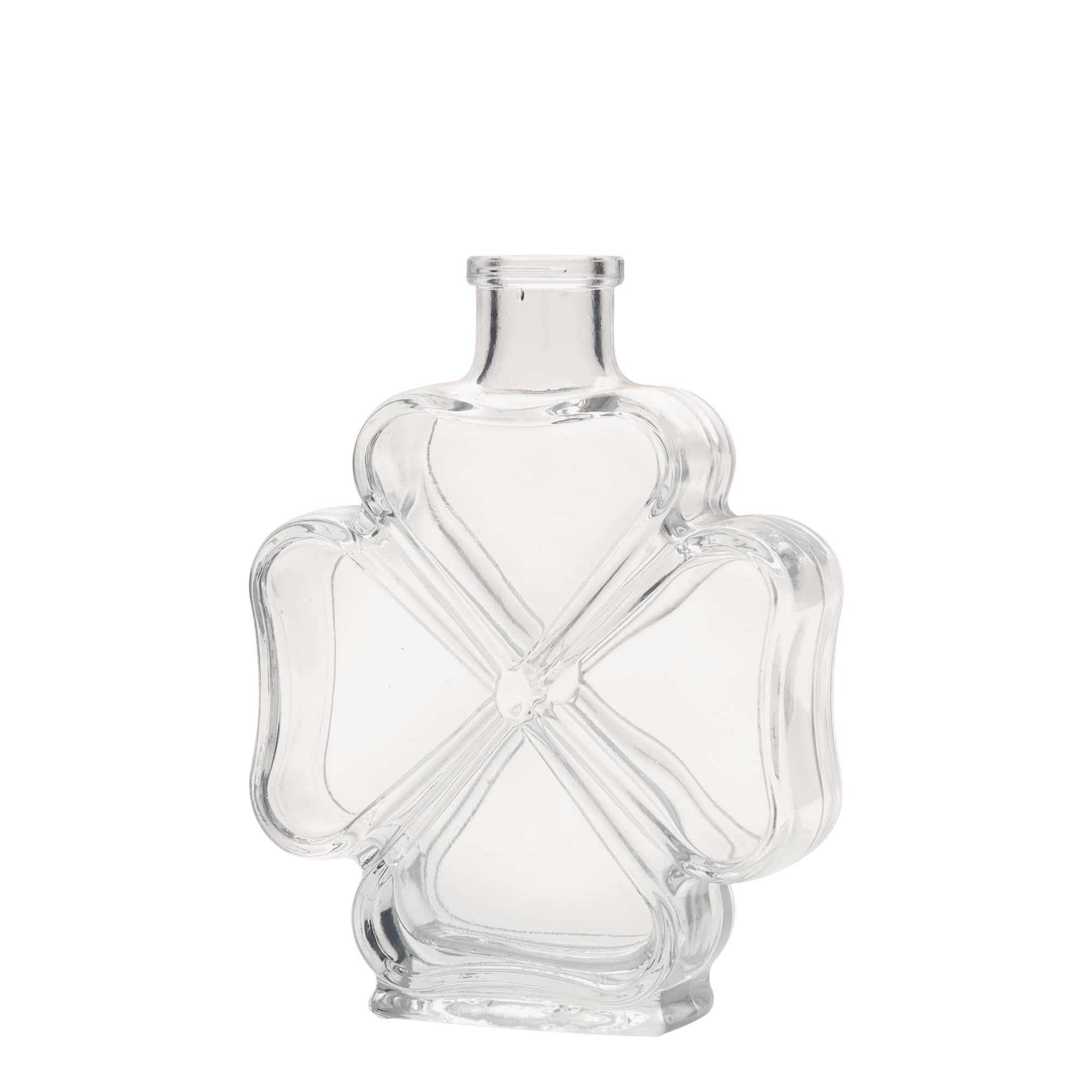 Botella de vidrio de 200 ml 'Trébol', boca: corcho