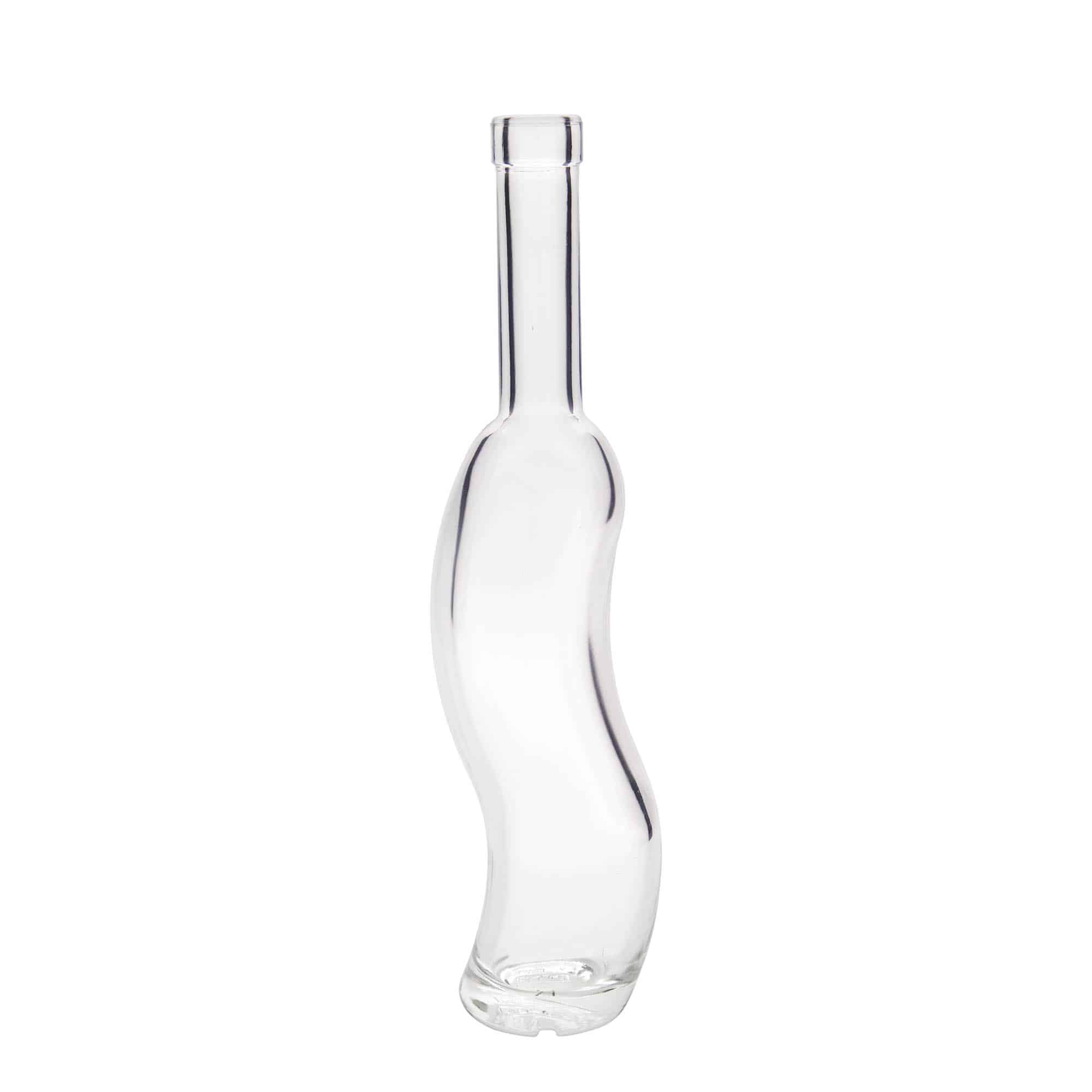 Botella de vidrio 'La-Ola' de 350 ml, semicircular, boca: corcho