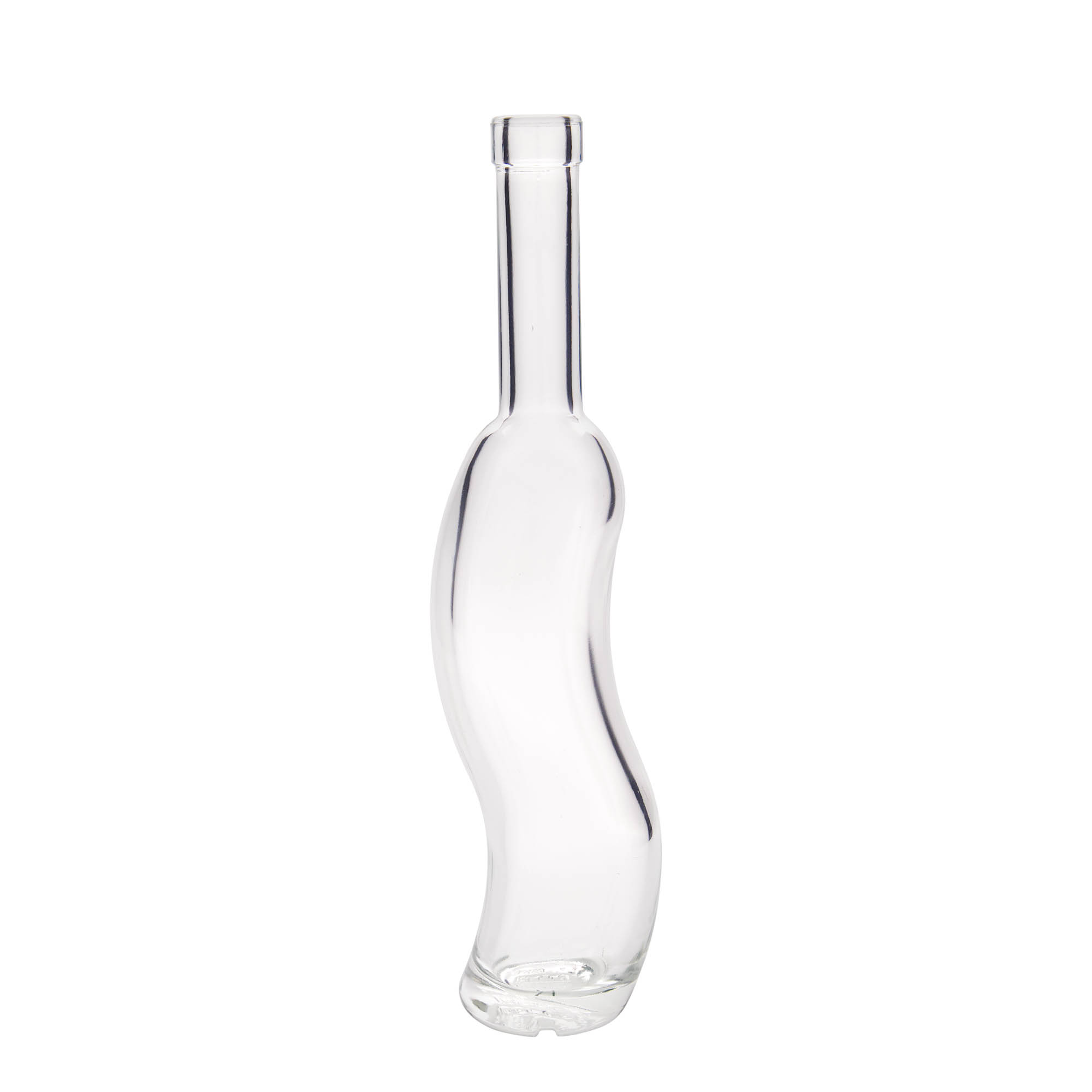 Botella de vidrio de 350 ml 'La-Ola', semiredonda, boca: corcho
