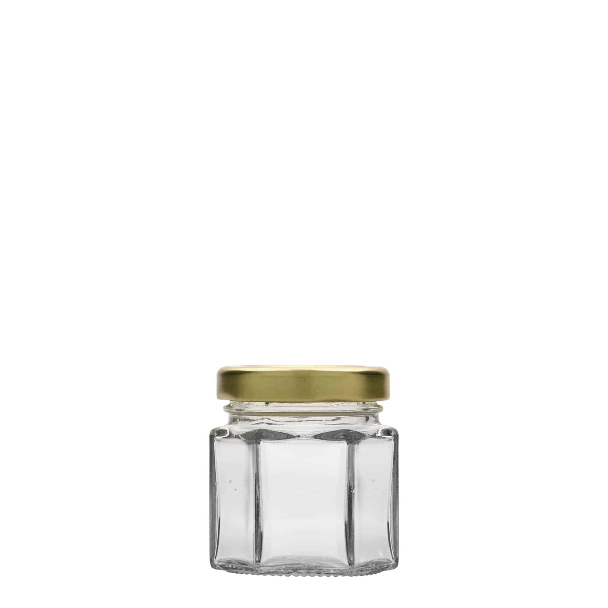 Tarro hexagonal de 47 ml, boca: Twist-Off (TO 43)