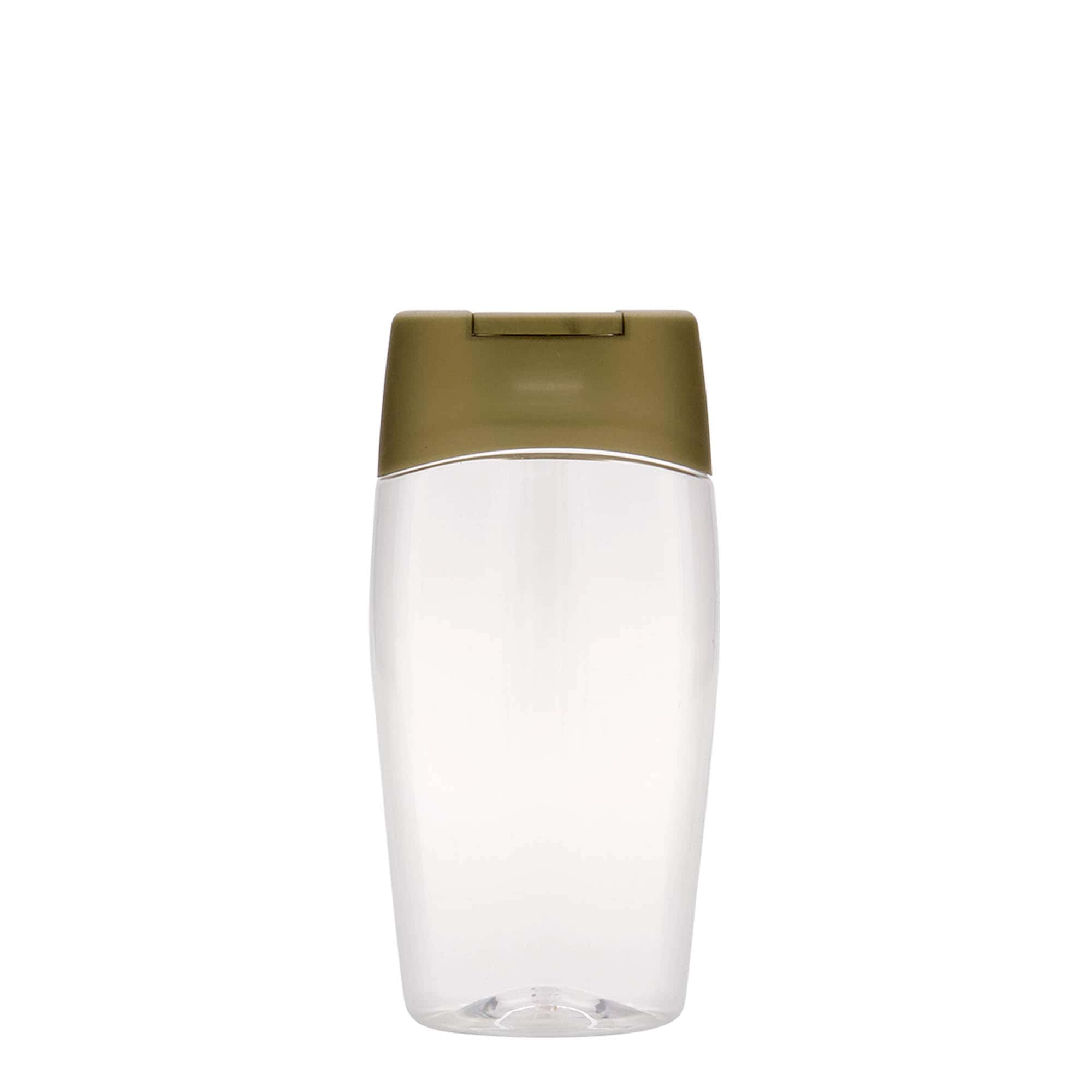 Botella de PET 'Squeeze' de 200 ml, ovalada, plástico