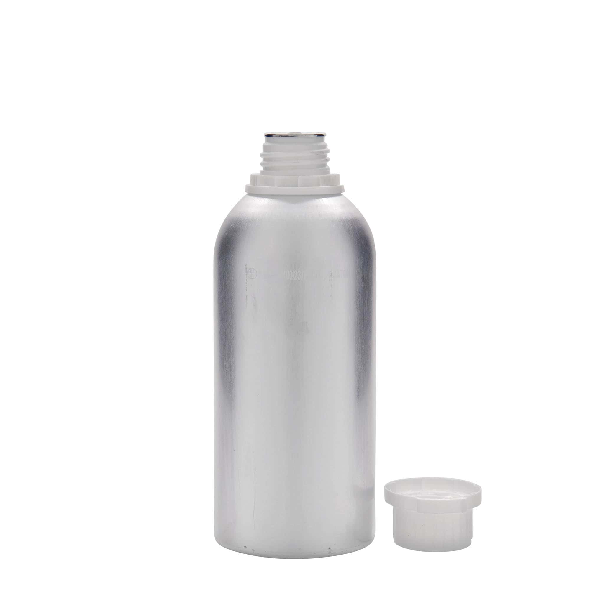 Botella de aluminio de 625 ml, metal, plateado, boca: DIN 32