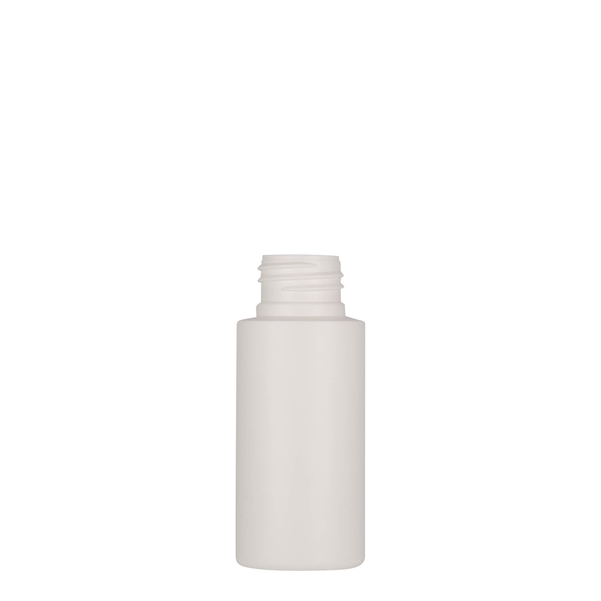 Botella de plástico de 50 ml 'Pipe', HDPE, blanca, boca: 24/410 Botella de plástico de 50 ml 'Pipe', HDPE, blanca, boca: 24/410