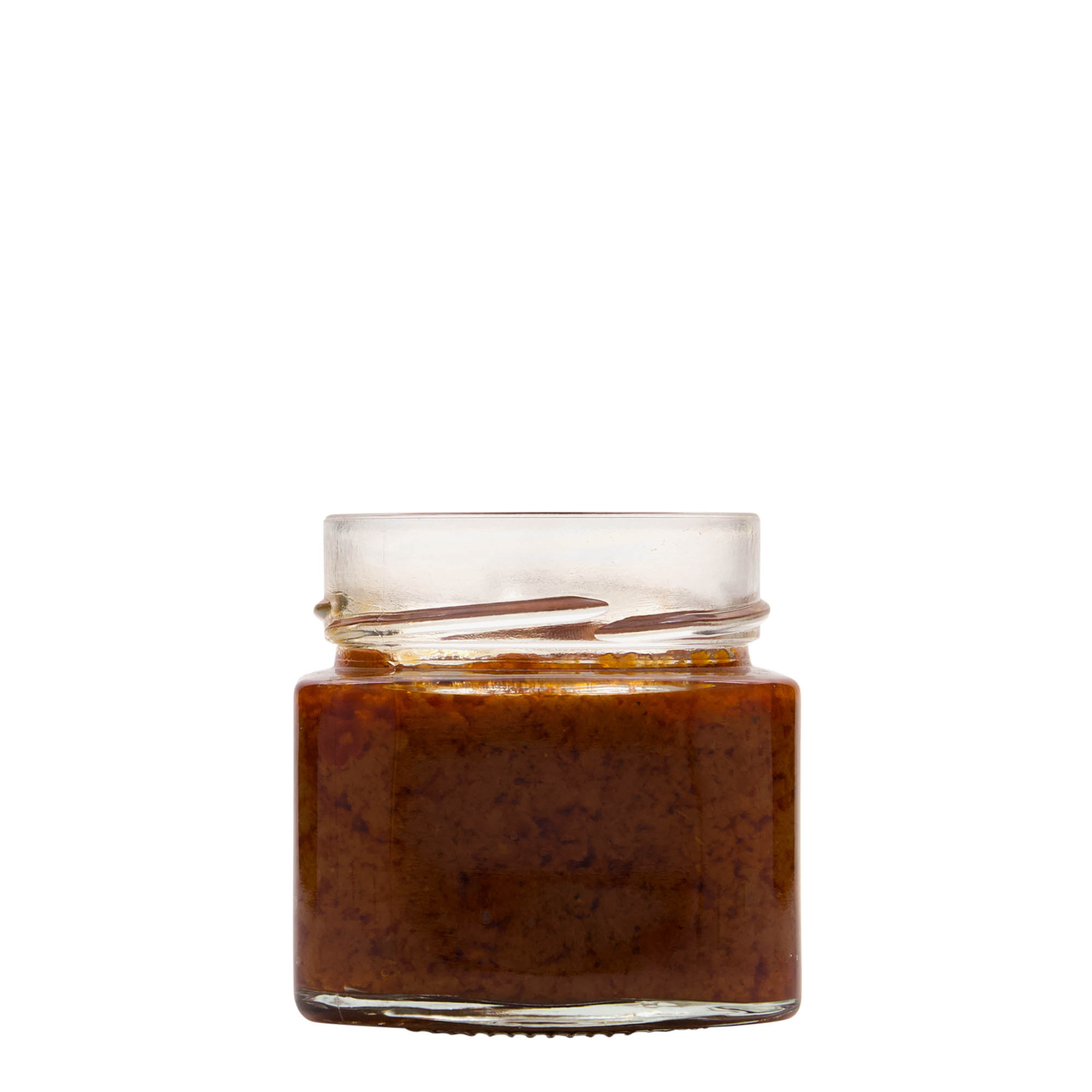 212 ml tarro cuadrado 'Kimba', boca: Extra-Deep-Twist-Off (EDTO 70)