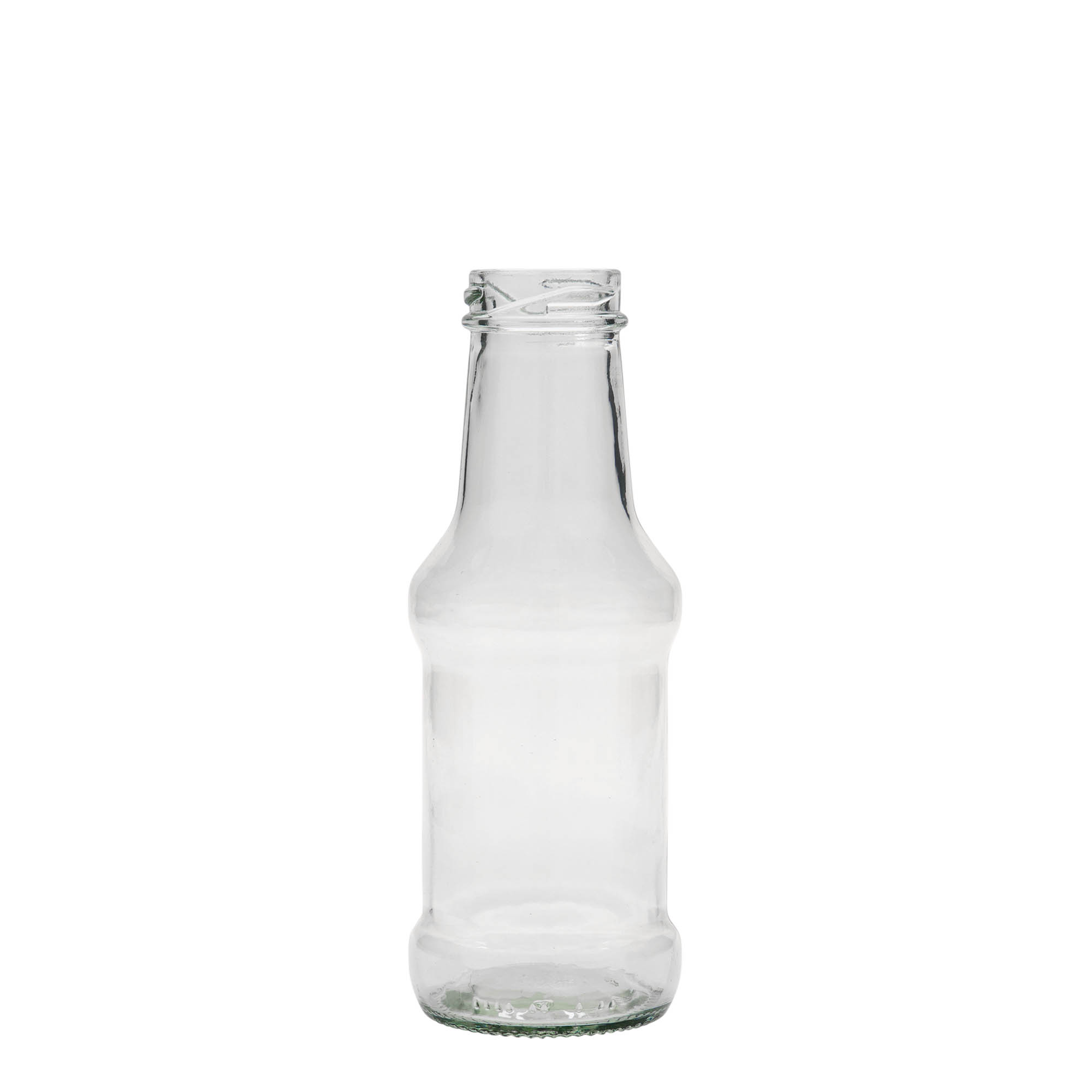 Botella para salsa de 250 ml, vidrio, boca: rosca (TO 38) Botella para salsa de 250 ml, vidrio, boca: rosca (TO 38)