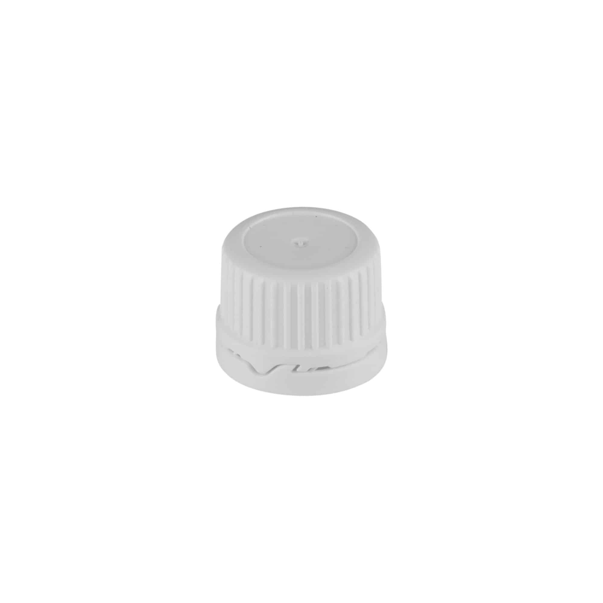 Tapón roscado con anillo de vertido, plástico PE, blanco, para boca: DIN 22