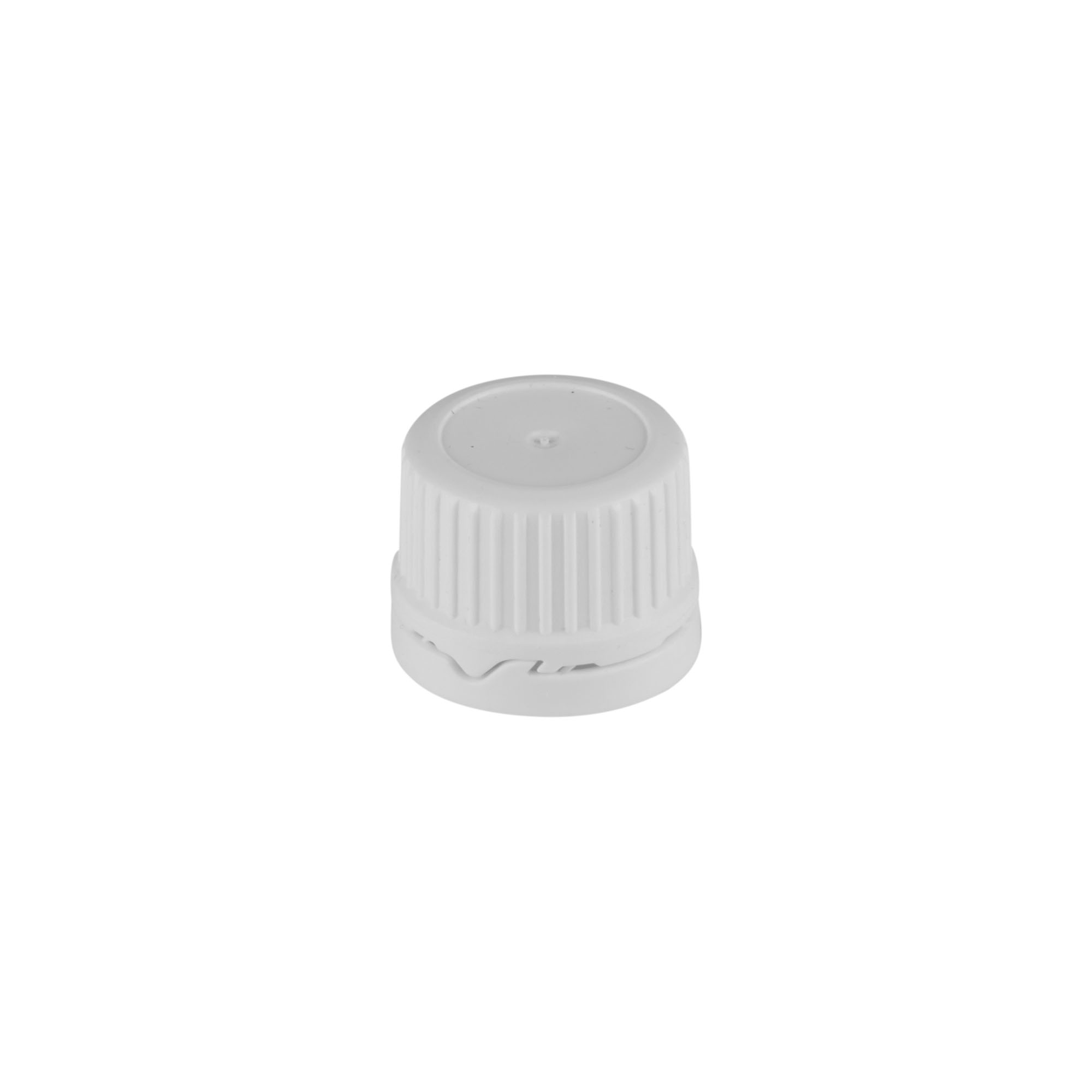 Tapón roscado con anillo de vertido, plástico PE, blanco, para boca: DIN 22