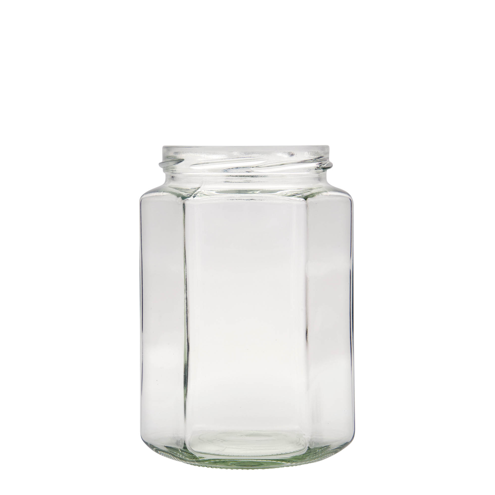 770 ml tarro hexagonal, boca: Twist-Off (TO 82) 770 ml tarro hexagonal, boca: Twist-Off (TO 82)