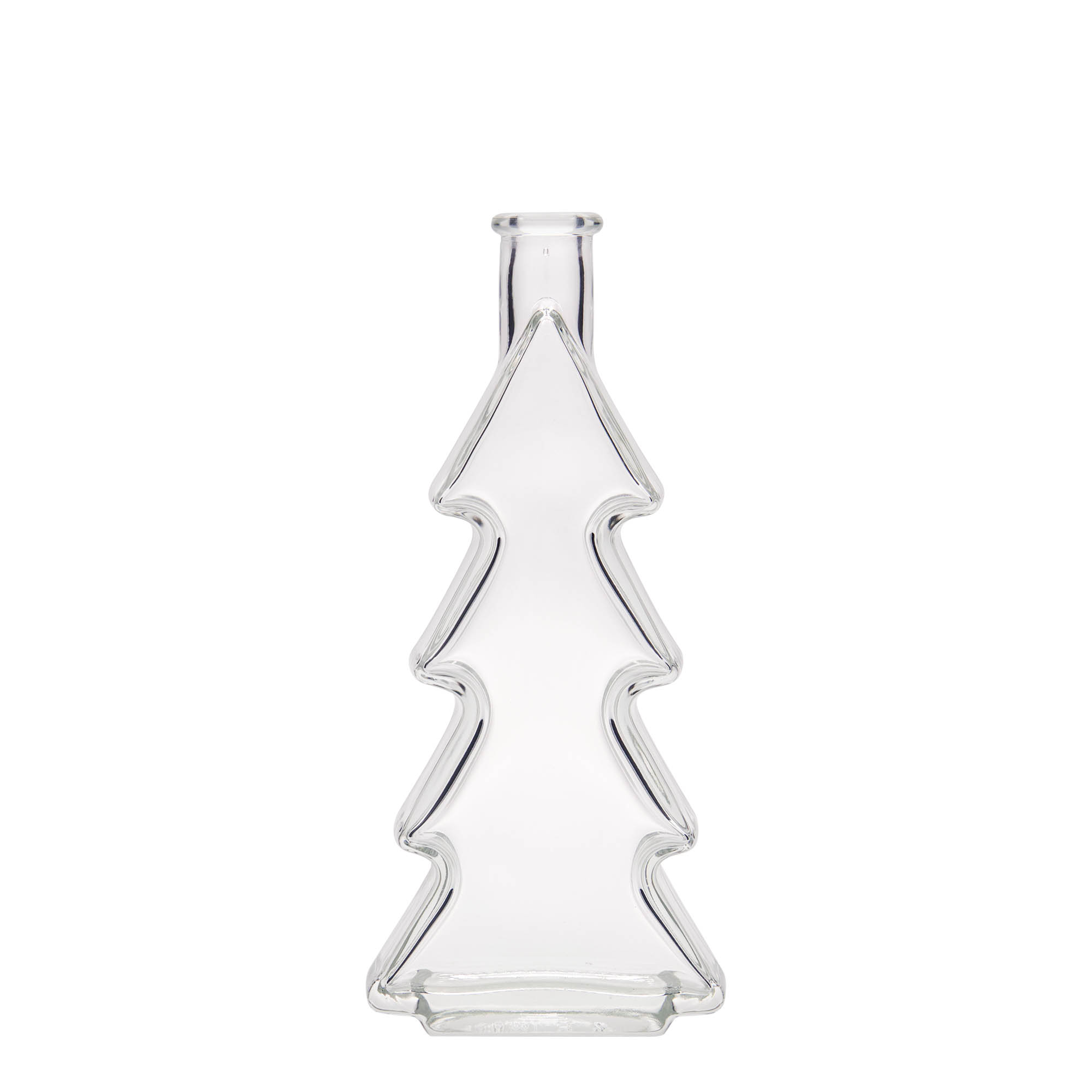 Botella de vidrio de 200 ml 'Árbol de Navidad', boca: corcho