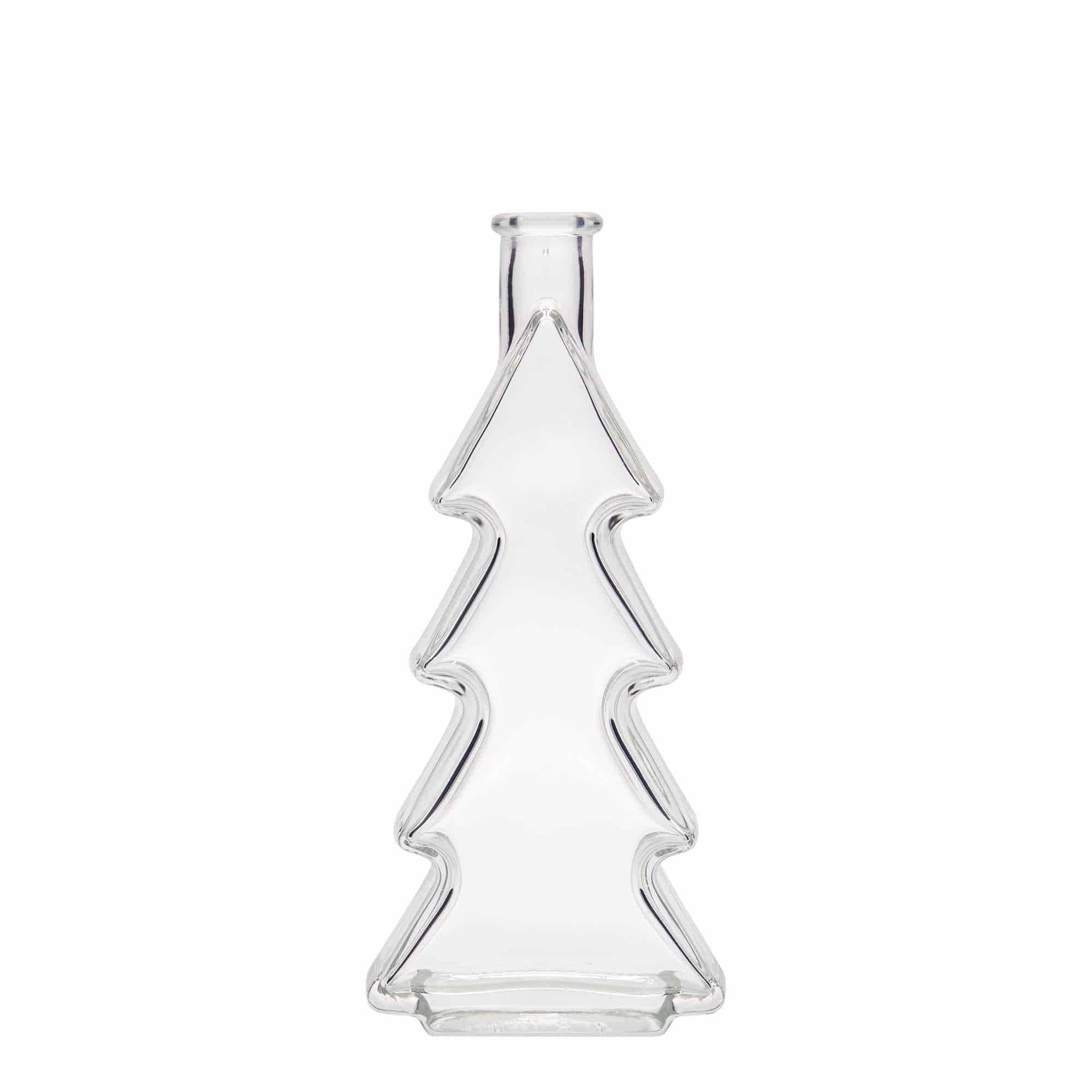 Botella de vidrio de 200 ml 'Árbol de Navidad', boca: corcho