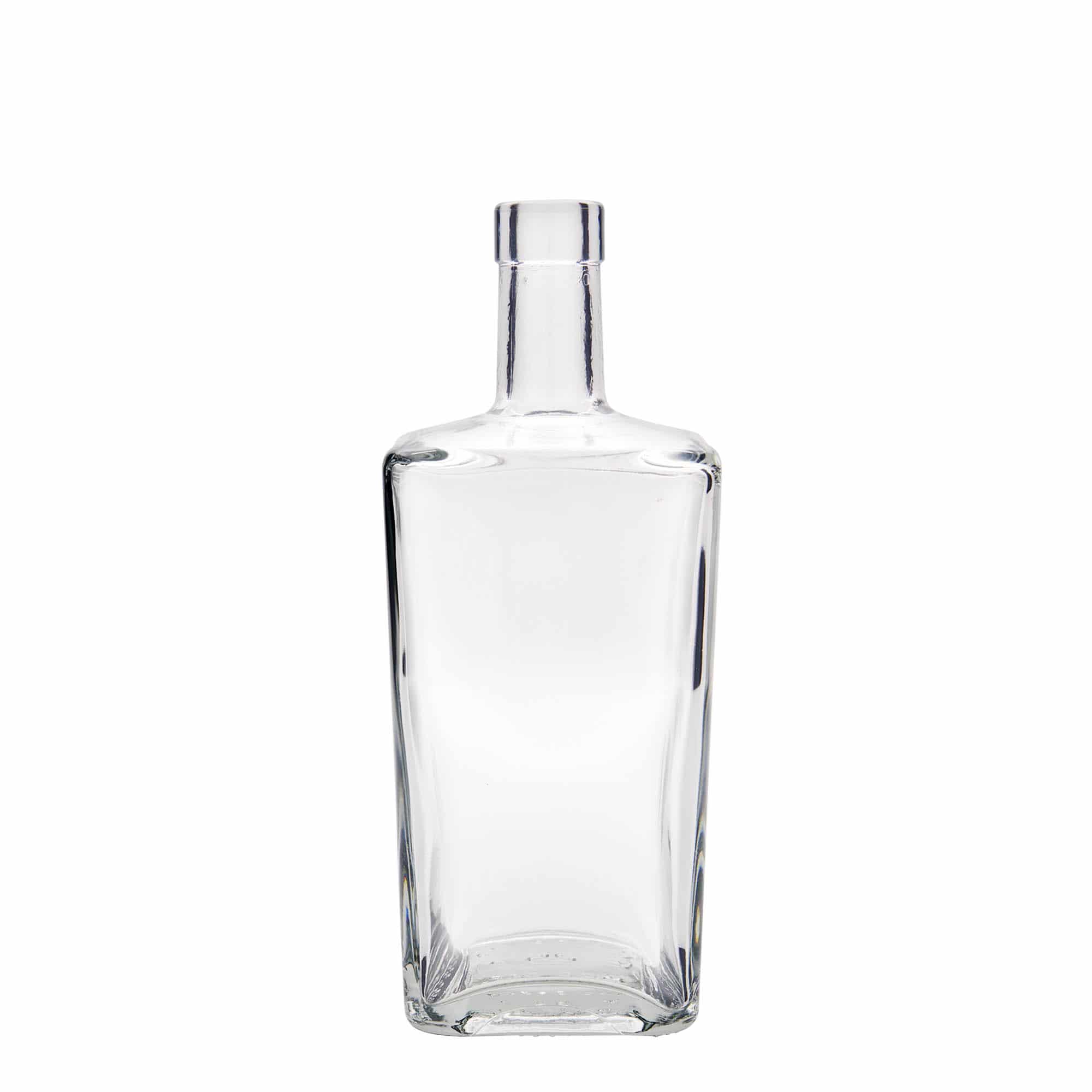 Botella de vidrio 'Noel' de 700 ml, cuadrada, boca: corcho Botella de vidrio 'Noel' de 700 ml, cuadrada, boca: corcho