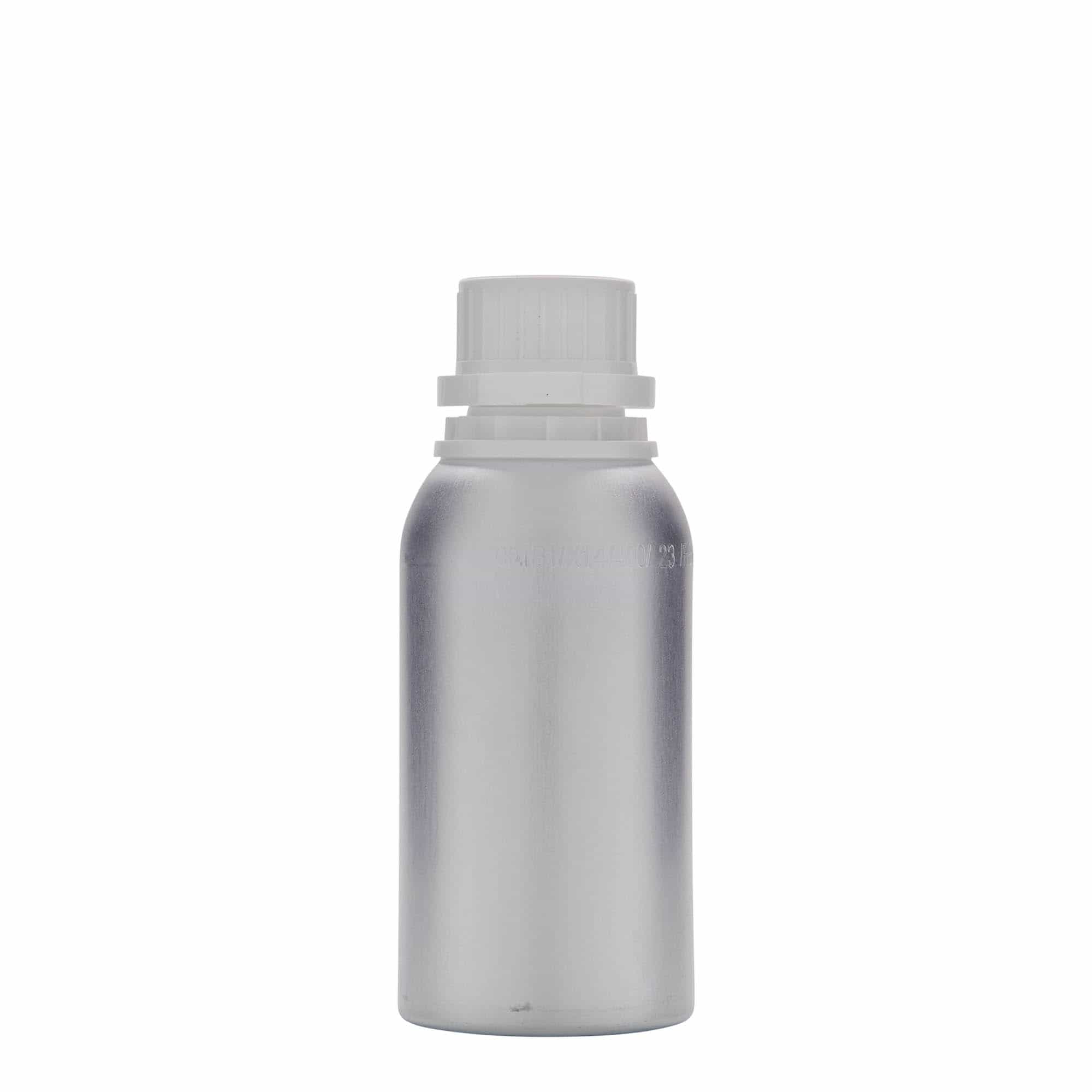Botella de aluminio de 275 ml, metal, plateado, boca: DIN 32