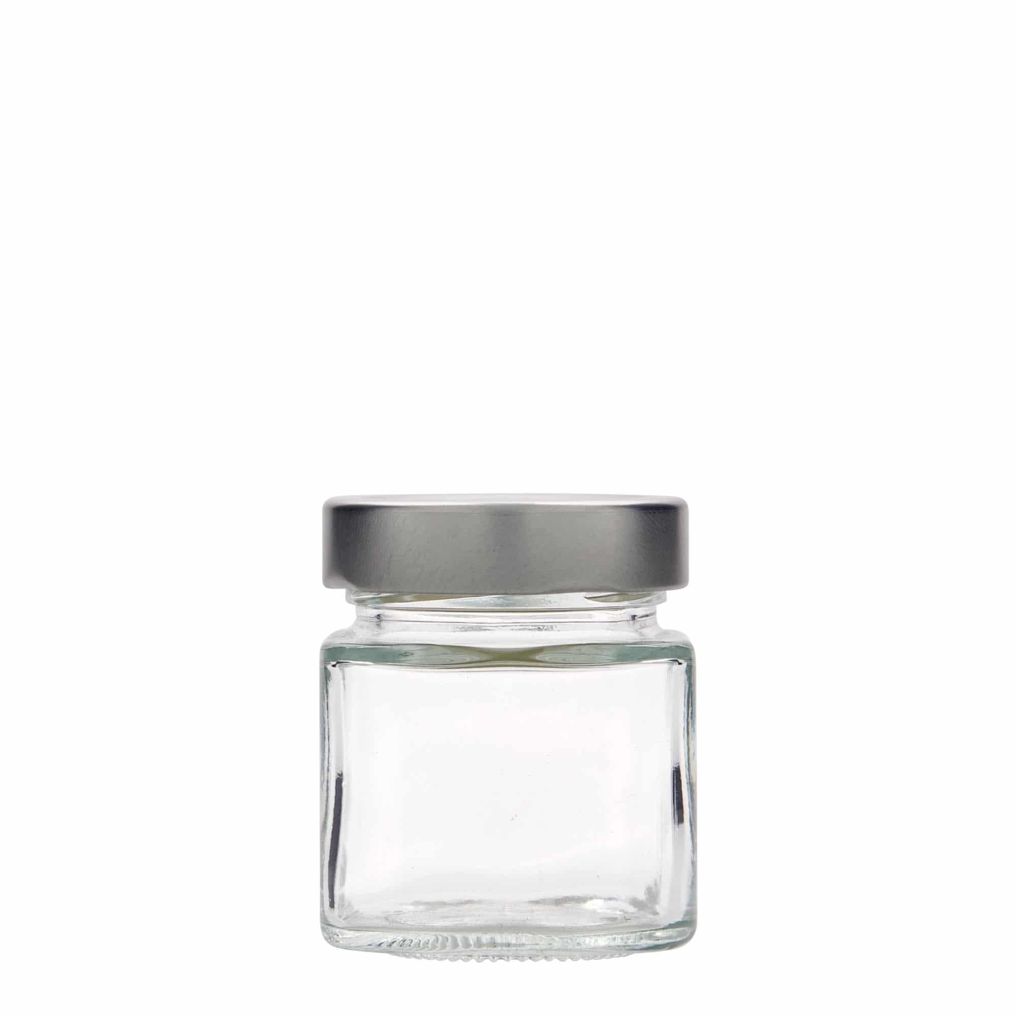 156 ml vaso cuadrado «Funny», boca: Deep-Twist-off (DTO 58)