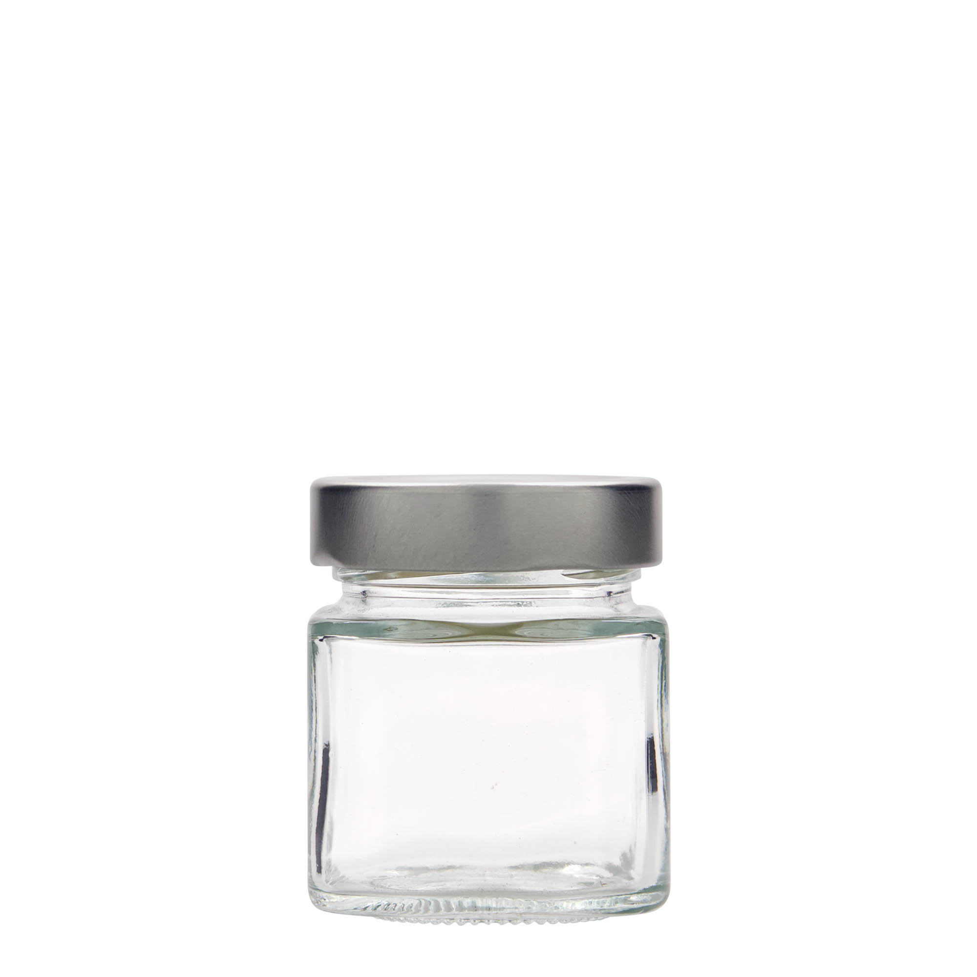 156 ml vaso cuadrado «Funny», boca: Deep-Twist-off (DTO 58)