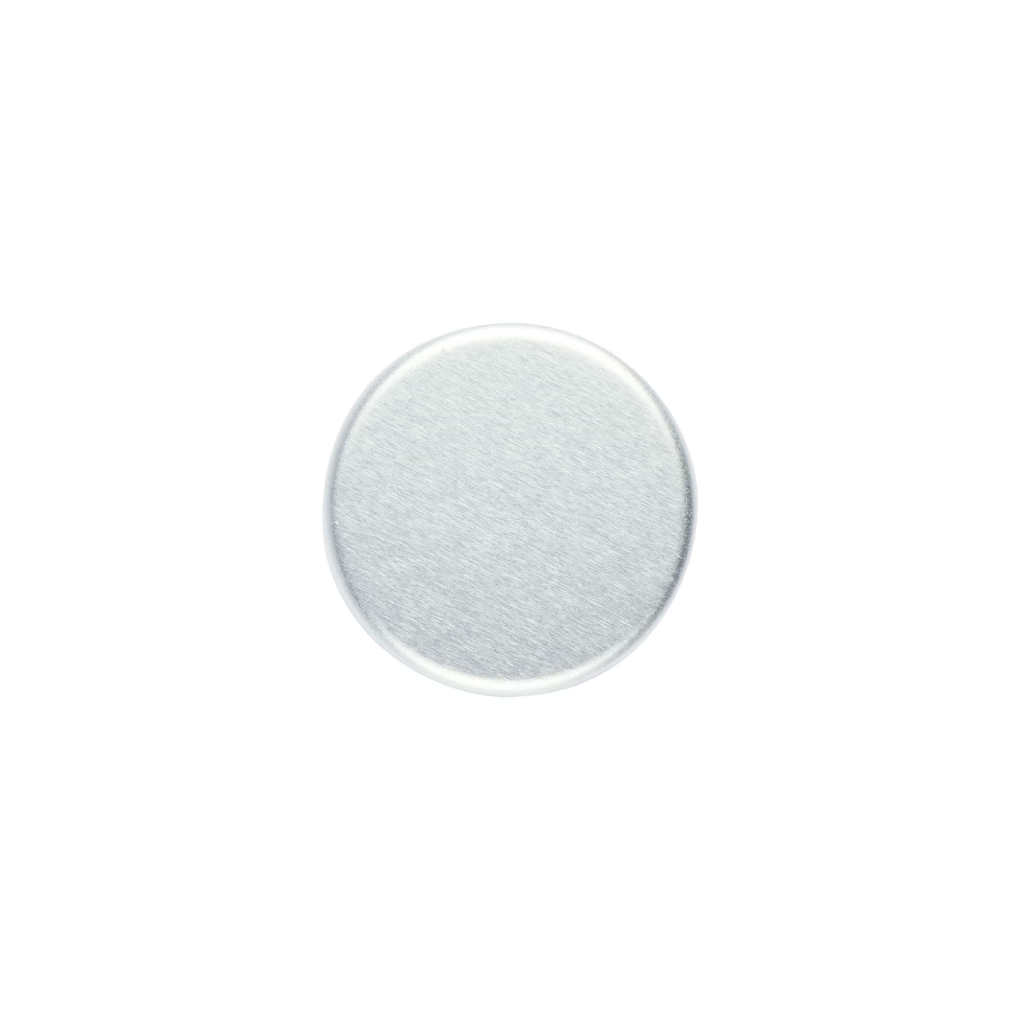 Tapa roscada, metal, plateada, para boca: GPI 28/400