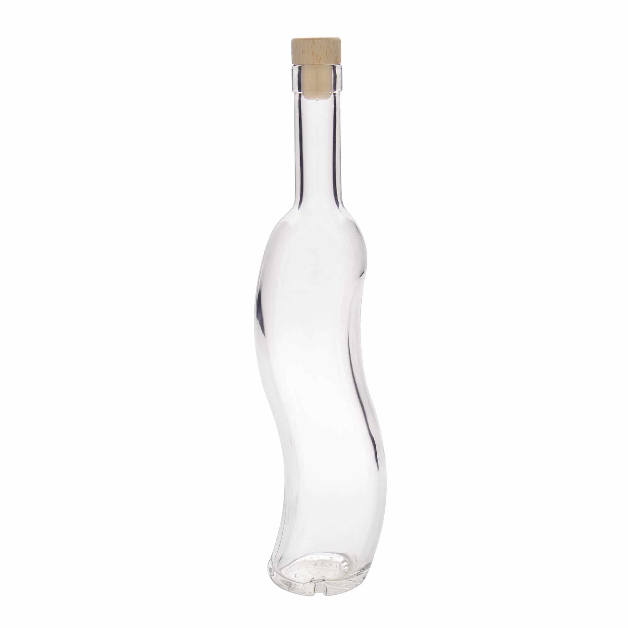 Botella de vidrio 'La-Ola' de 500 ml, semicircular, boca: corcho