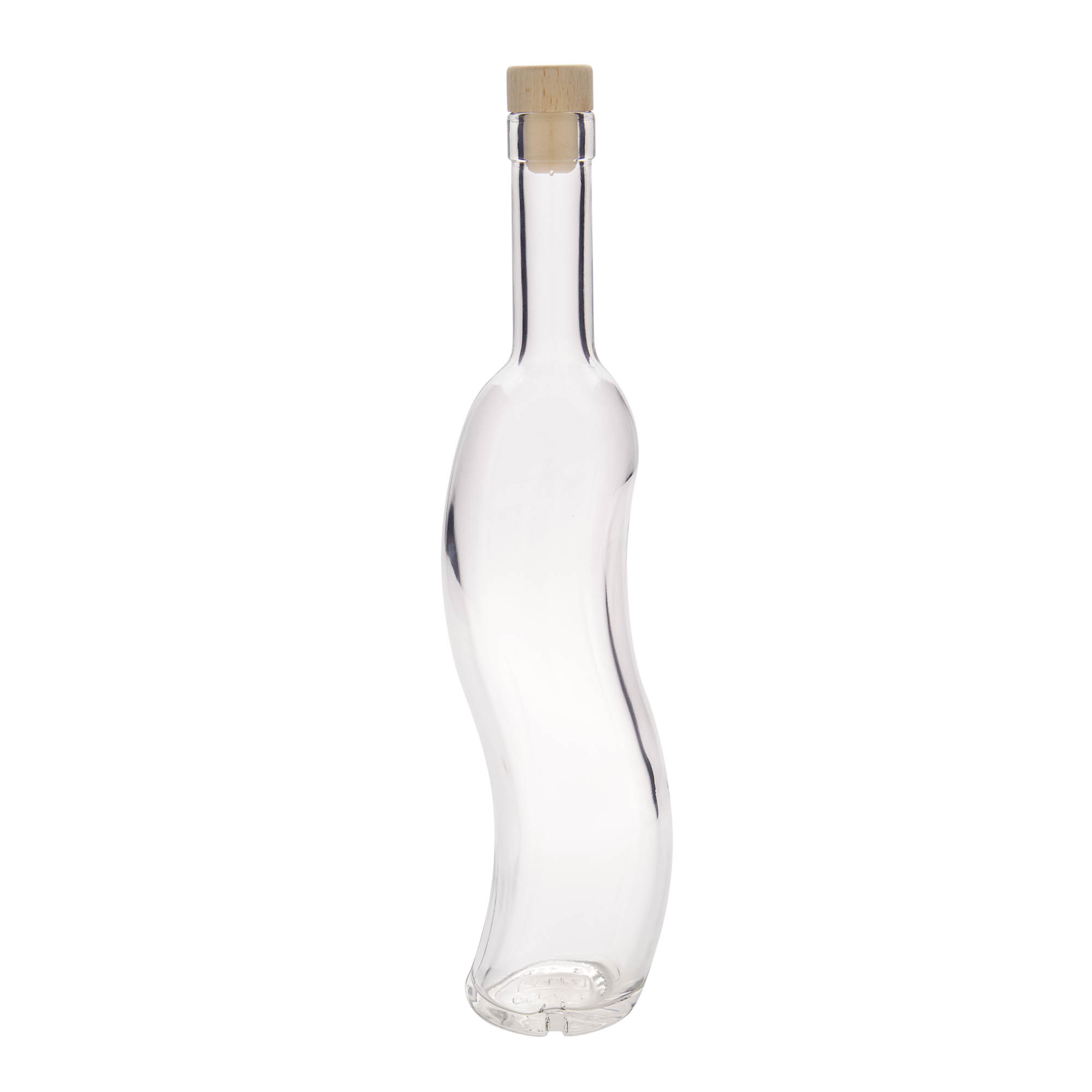 Botella de vidrio de 500 ml 'La-Ola', semiredonda, boca: corcho