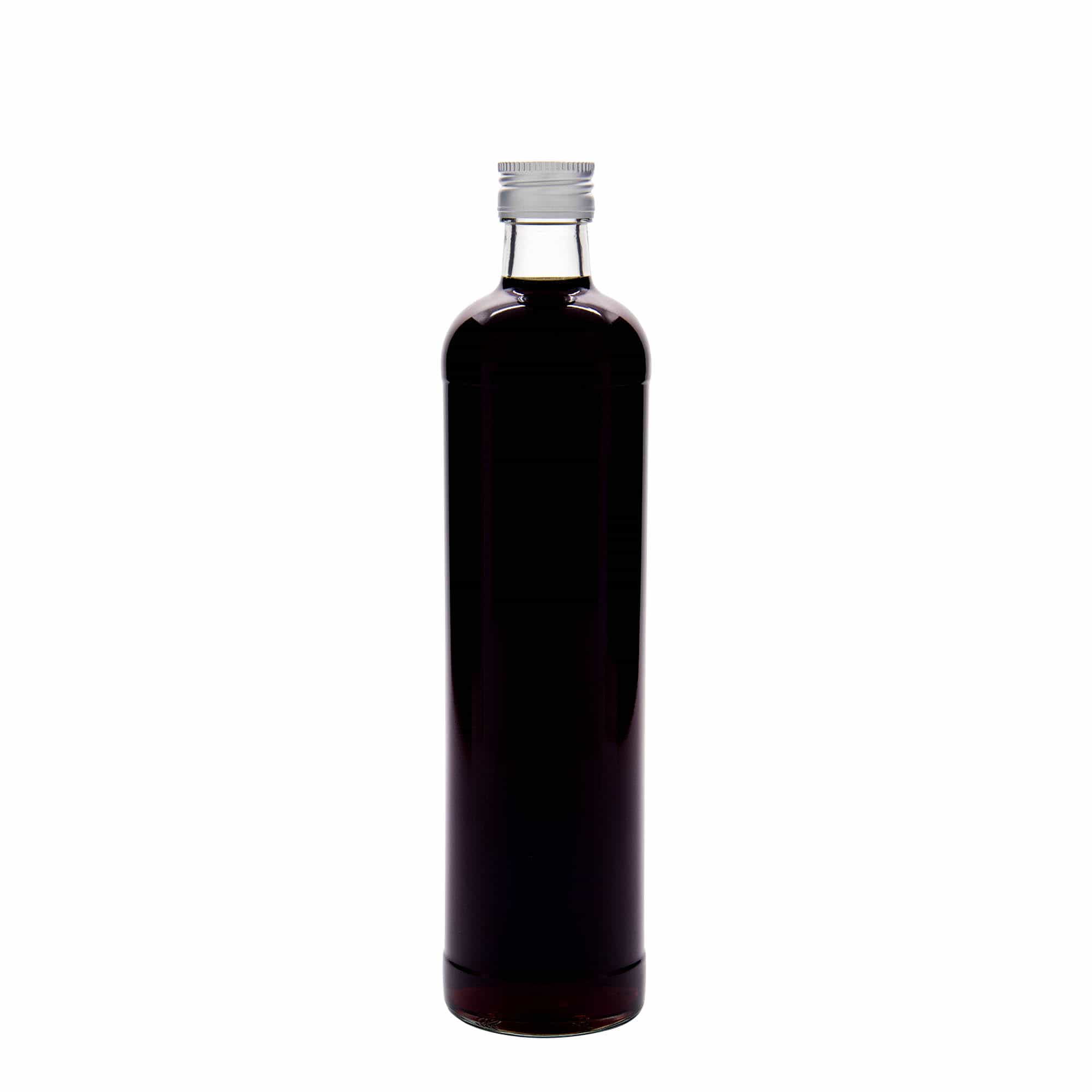 Botella cilíndrica de 500 ml, vidrio, boca: PP 28