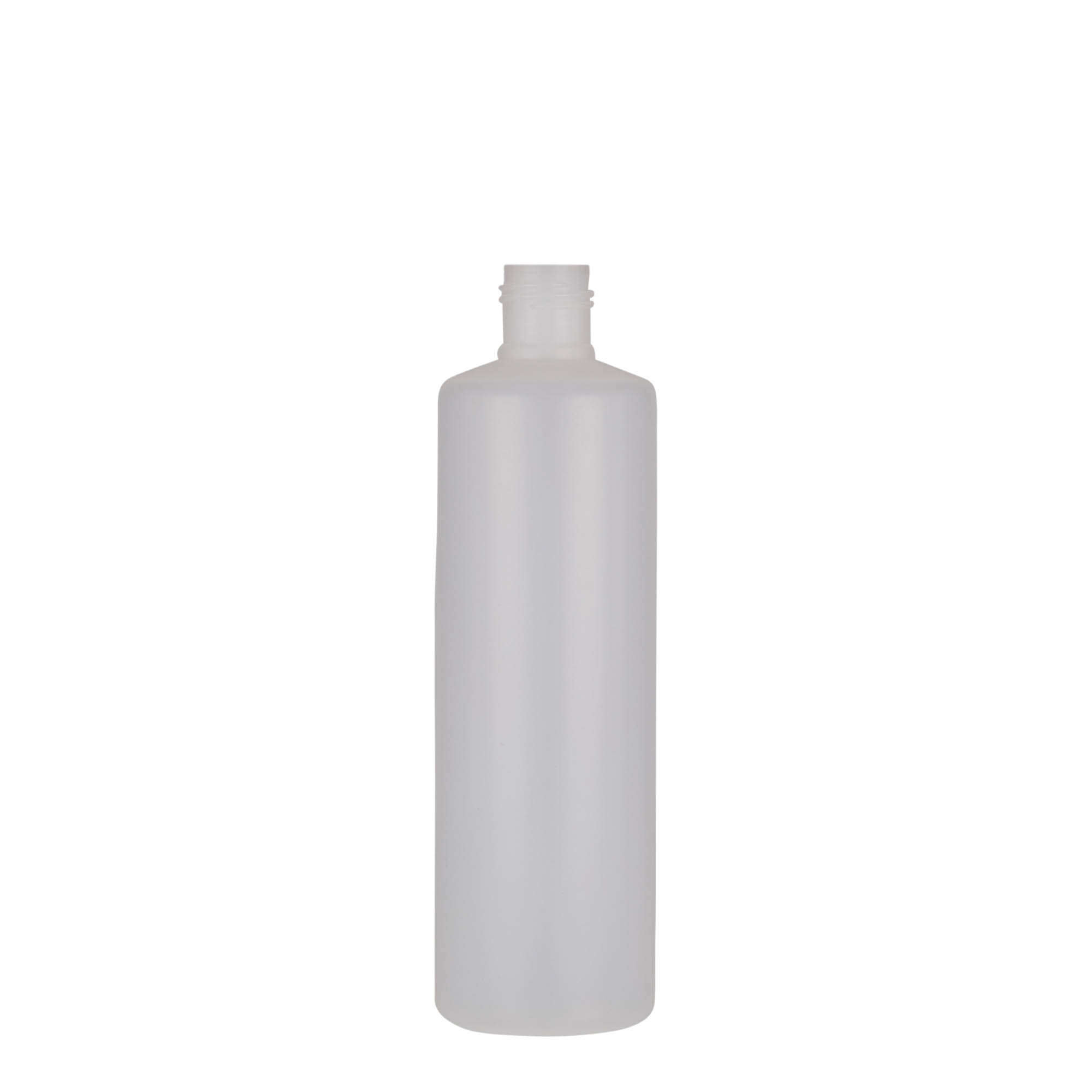 Botella redonda de 250 ml, plástico de PE, natural, boca: tapón de rosca Botella redonda de 250 ml, plástico de PE, natural, boca: tapón de rosca