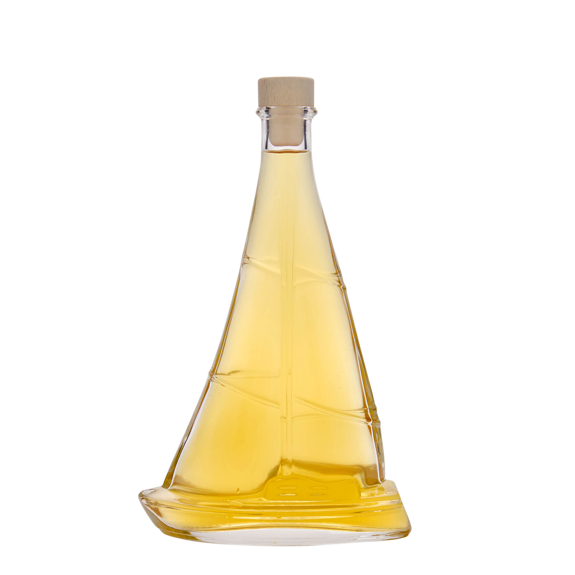 Botella de vidrio de 350 ml 'Velero', boca: corcho